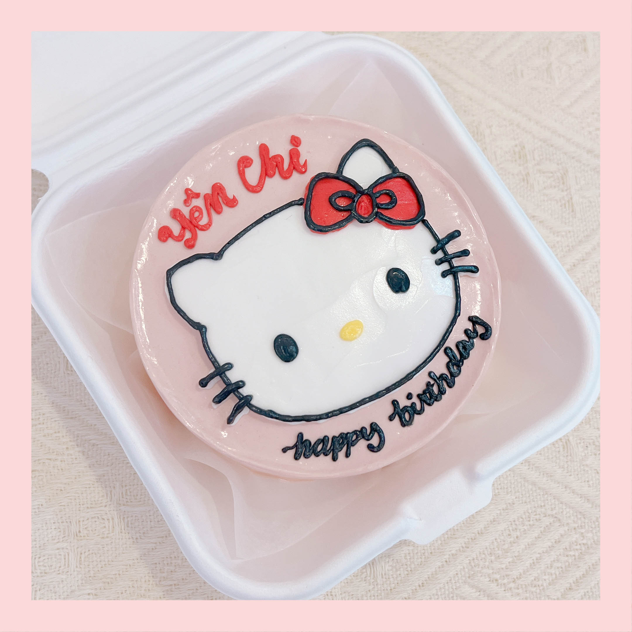 Mini Bento hình mèo dễ thương - Bánh kem bơ mini hộp bã mía