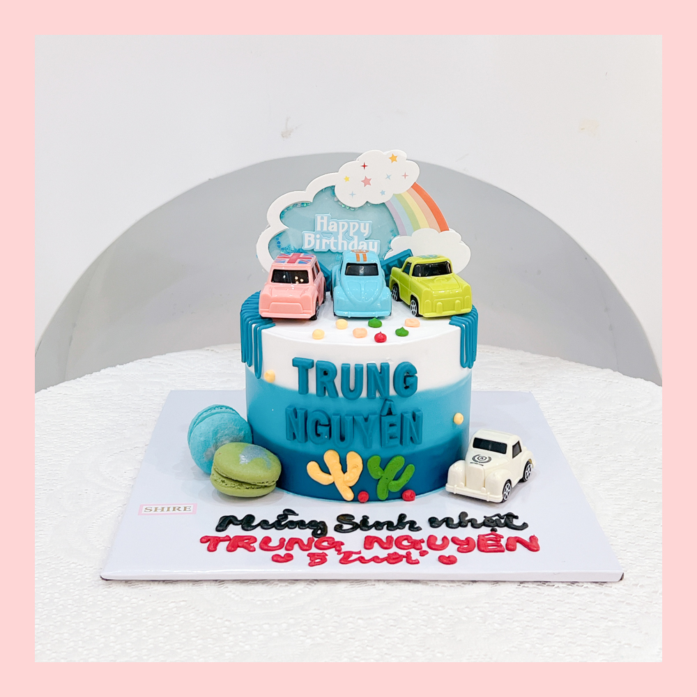 Bánh kem thế giới xe hơi - Bánh sinh nhật bé trai