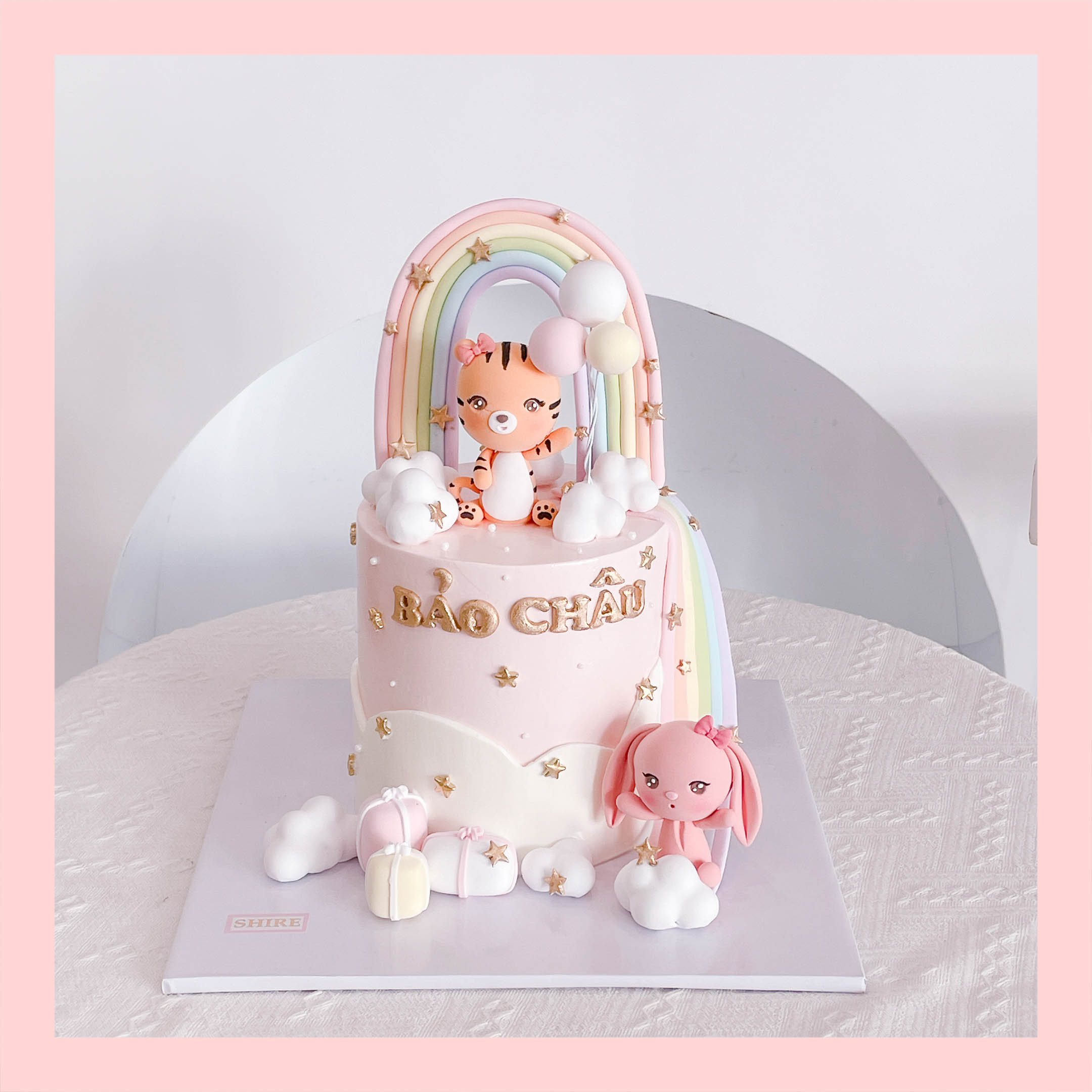 Bánh kem tạo hình con hổ/ con rồng cho bé - Bánh kem fondant