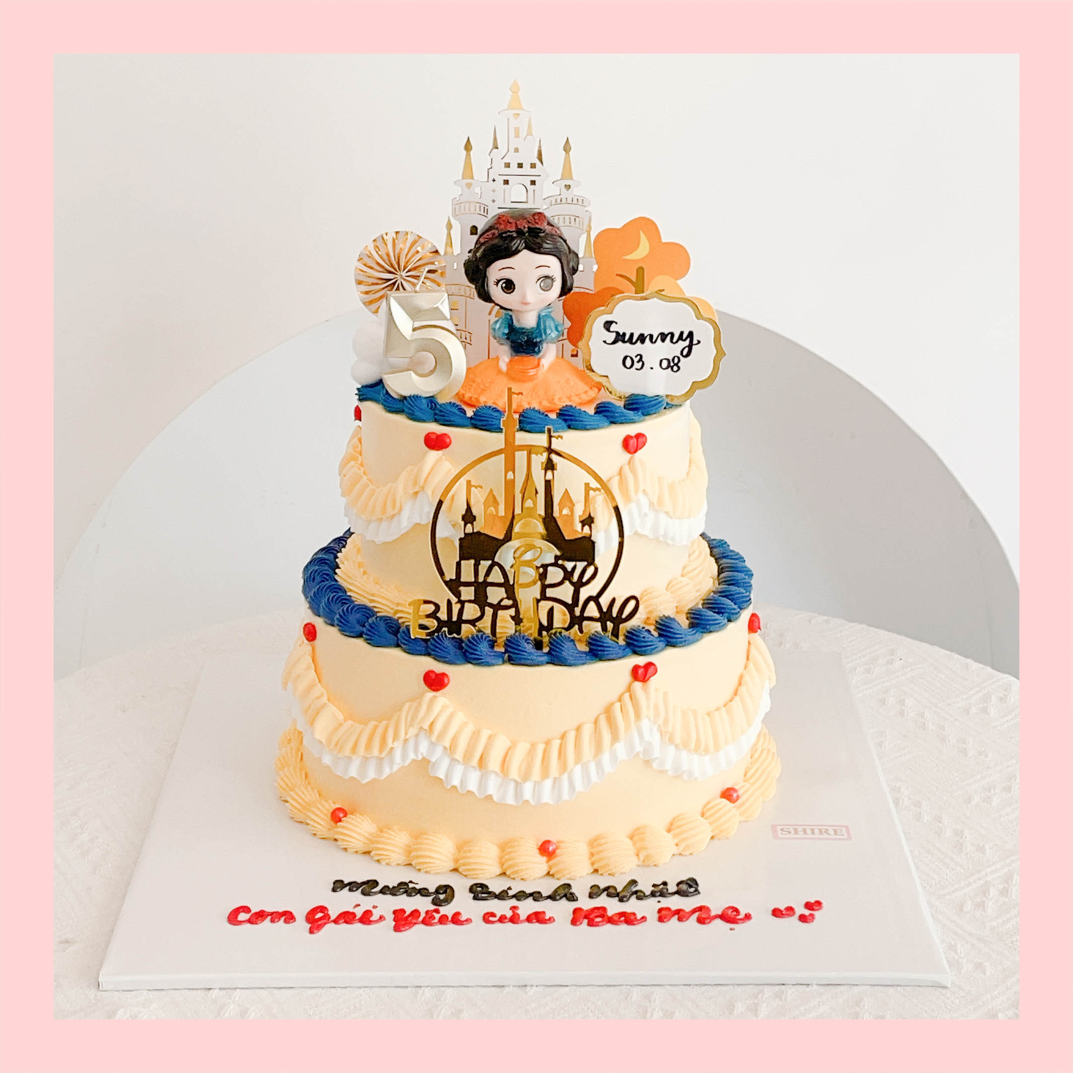 Bánh kem Bạch Tuyết Snow White - Bánh sinh nhật công chúa Disney