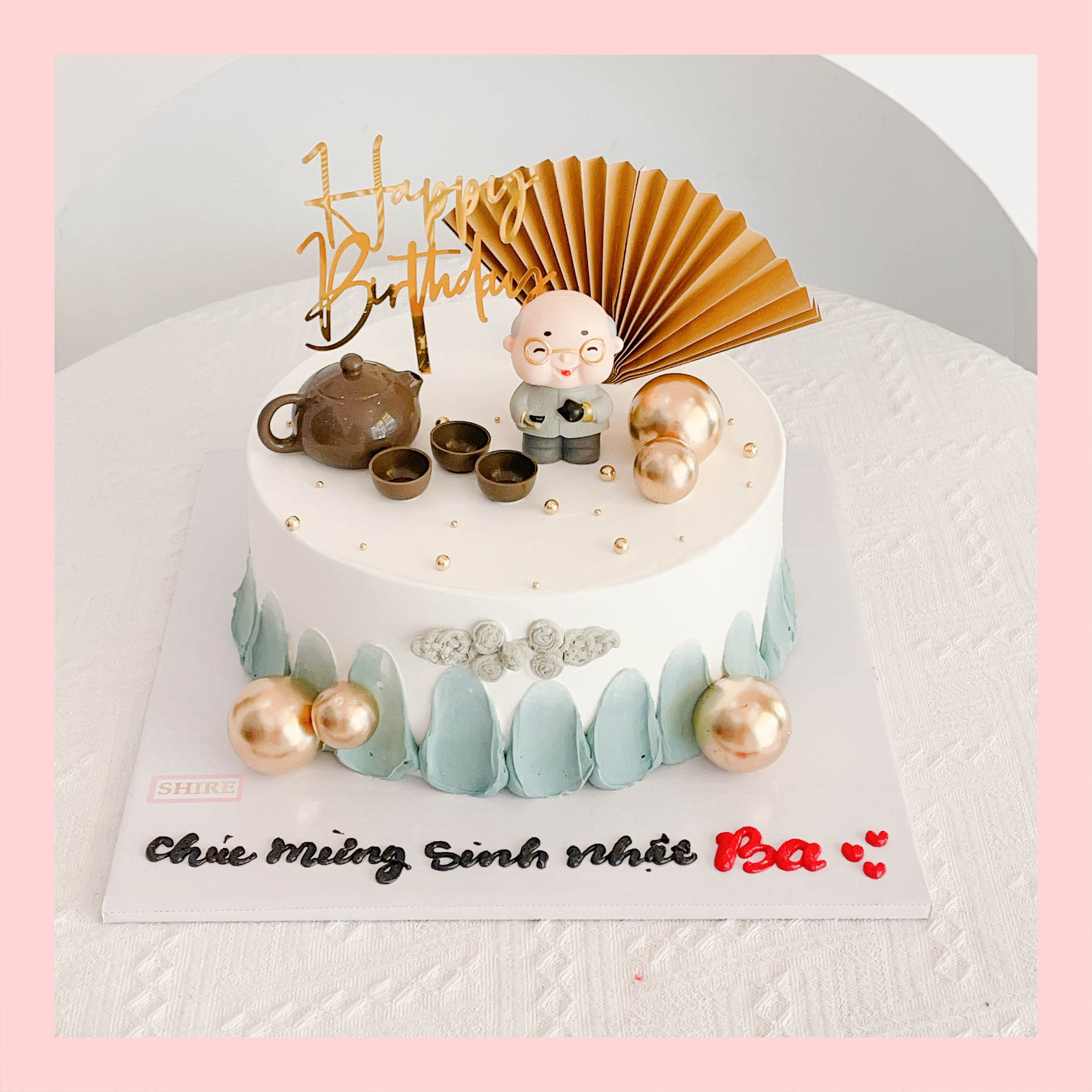 Bánh kem mừng thọ hiện đại