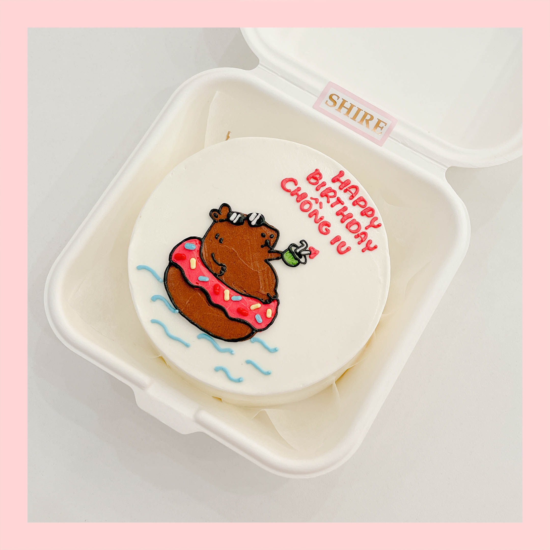 Mini Bento hình động vật dễ thương - Bánh kem bơ mini hộp bã mía