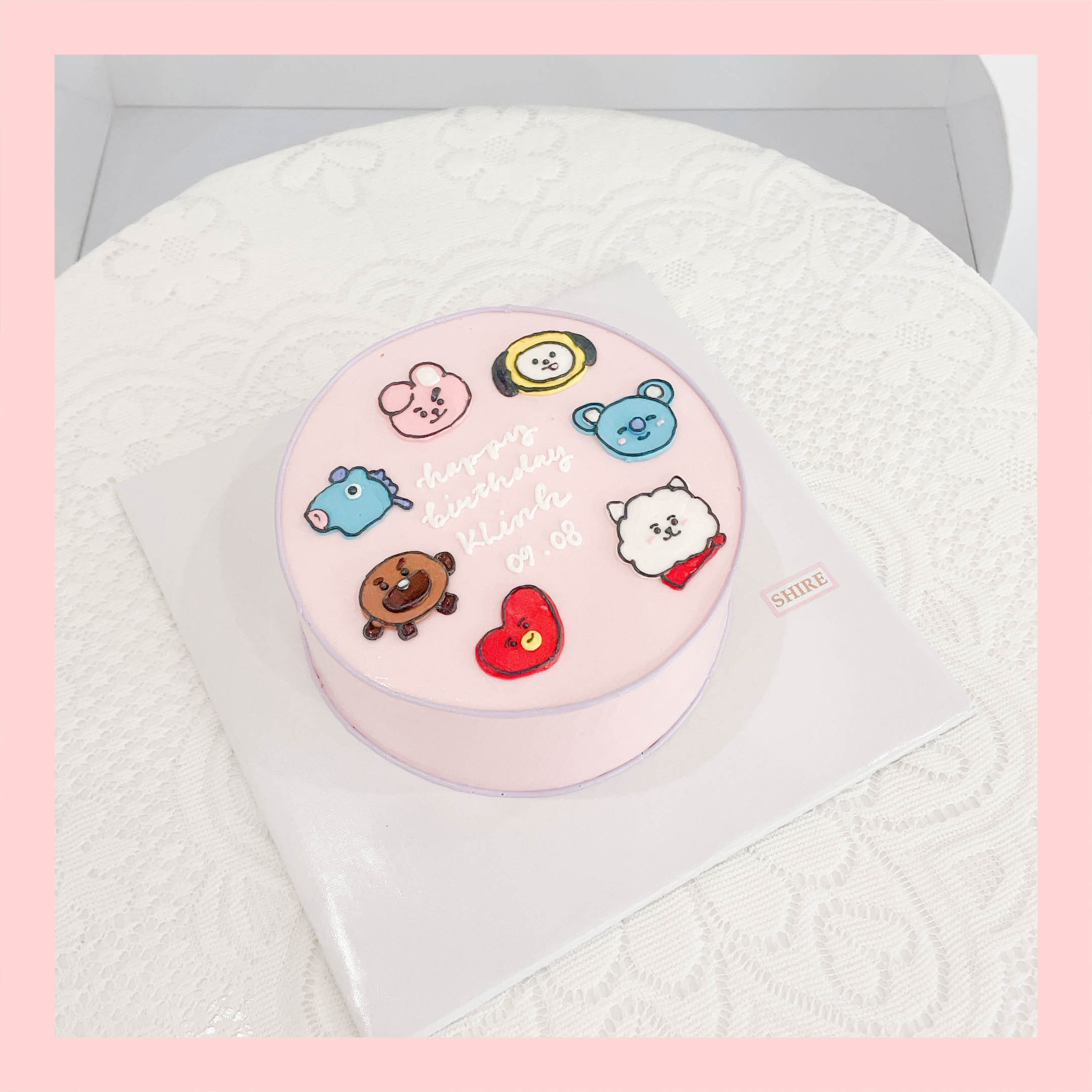 Bánh vẽ hình Totoro/ chó Snoopy/ heo Peppa/ mèo Cinnamoroll/ thỏ hồng/ BT21 dễ thương - Bánh sinh nhật trẻ em