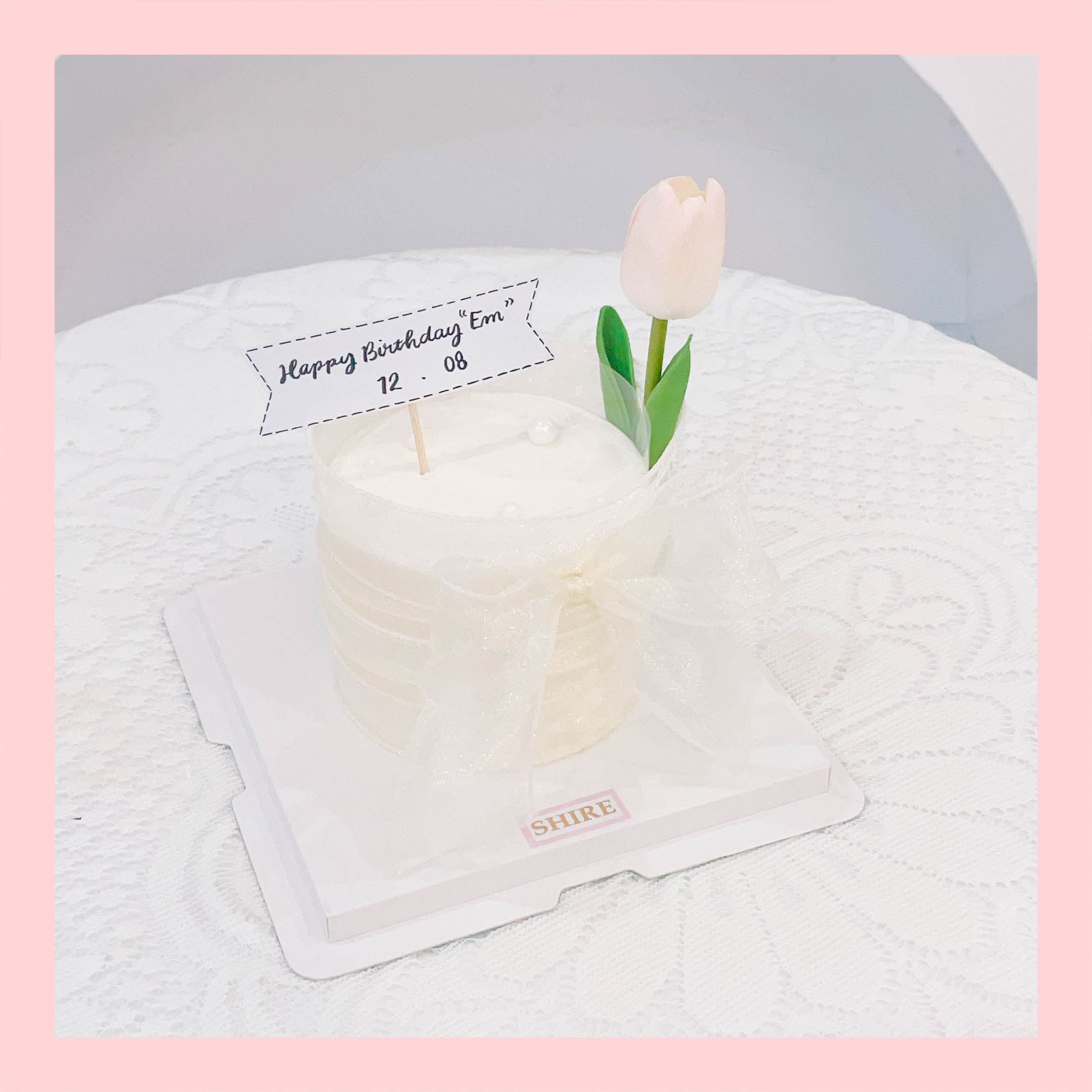 Bánh mini trang trí hoa - Bánh kem bơ mini 10-12cm