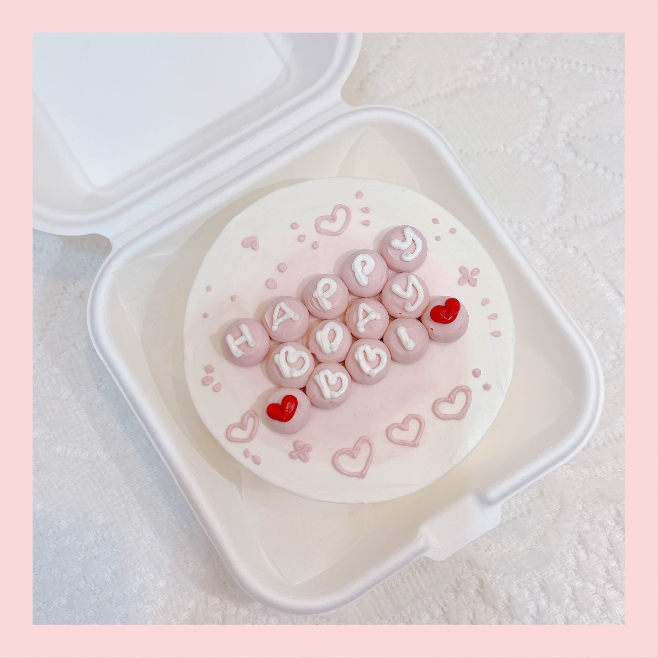 Mini Bento tình yêu - Bánh kem bơ mini hộp bã mía