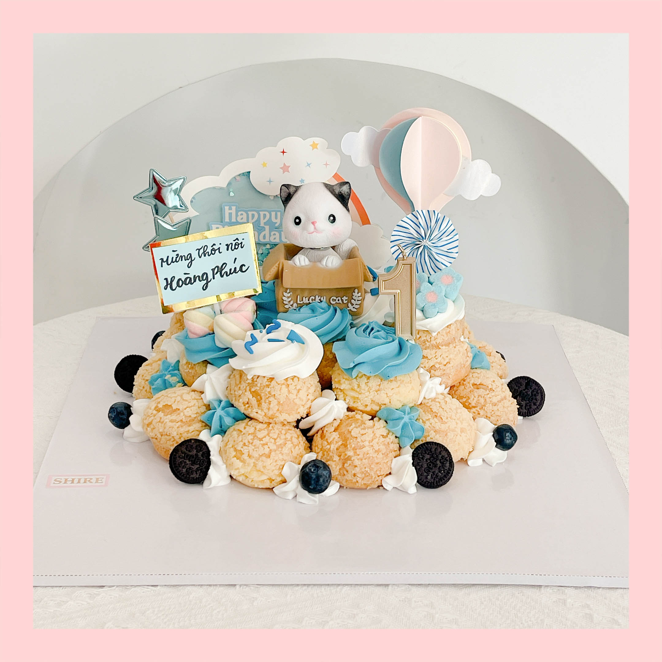 Su kem giòn sinh nhật cho bé - Choux creme trang trí phụ kiện