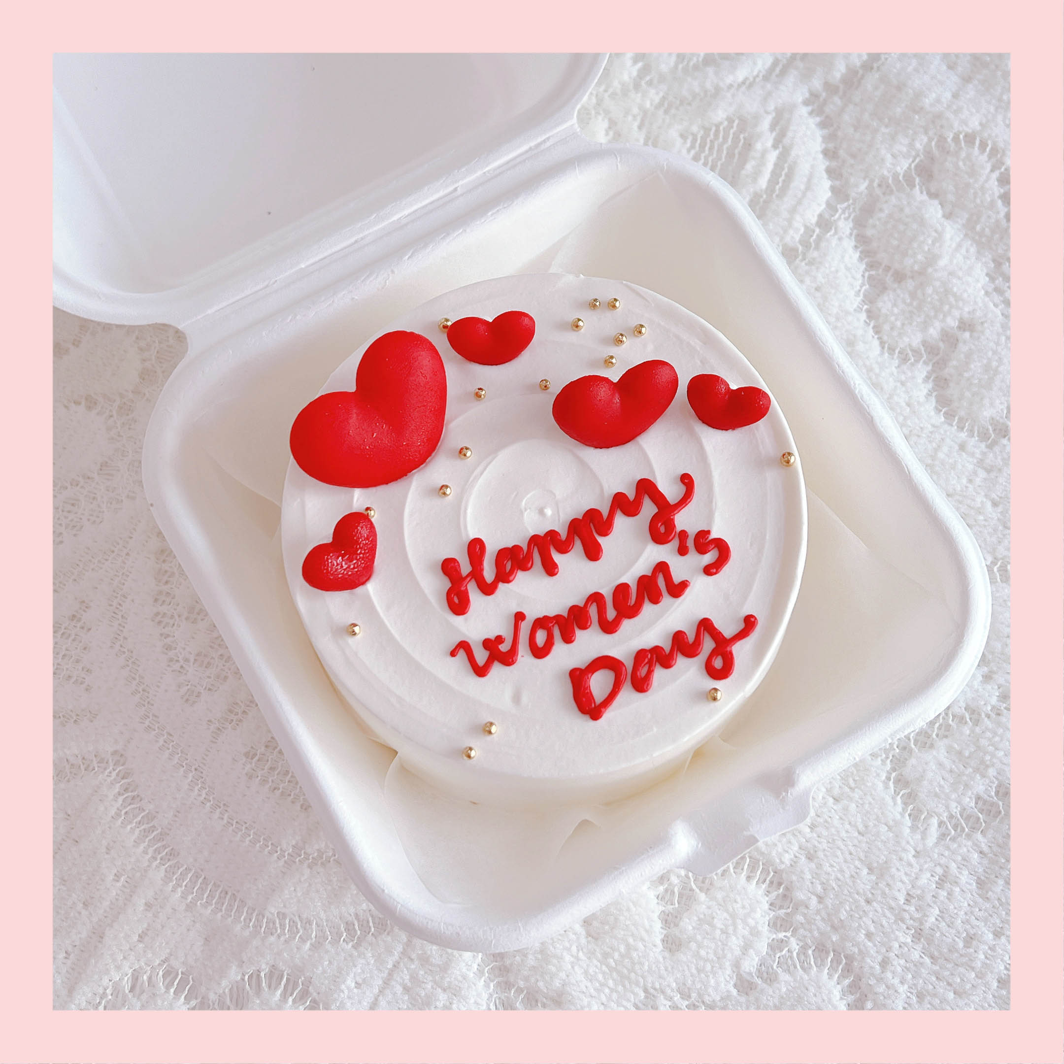 Mini Bento tình yêu - Bánh kem bơ mini hộp bã mía