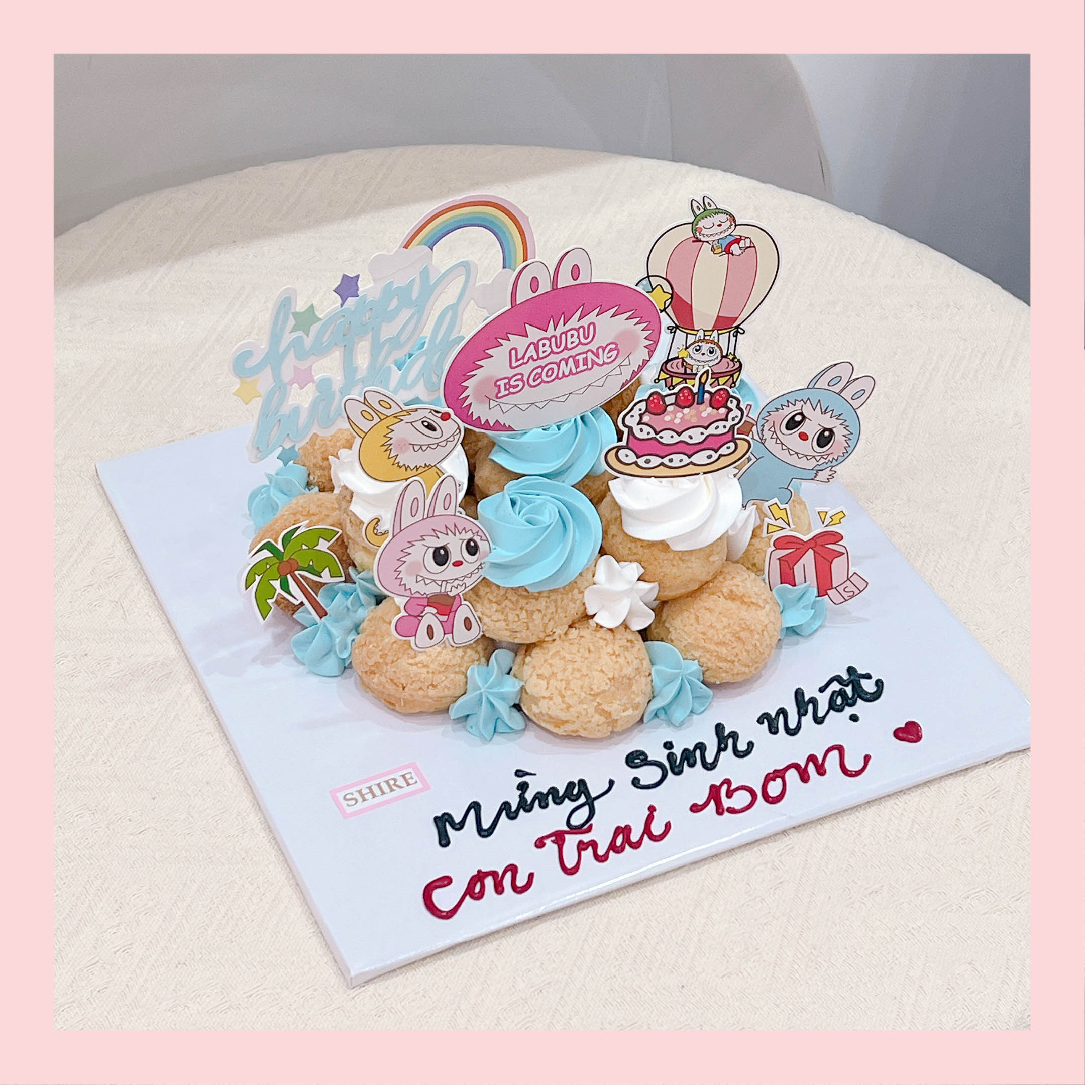 Su kem giòn sinh nhật cho bé - Choux creme trang trí phụ kiện