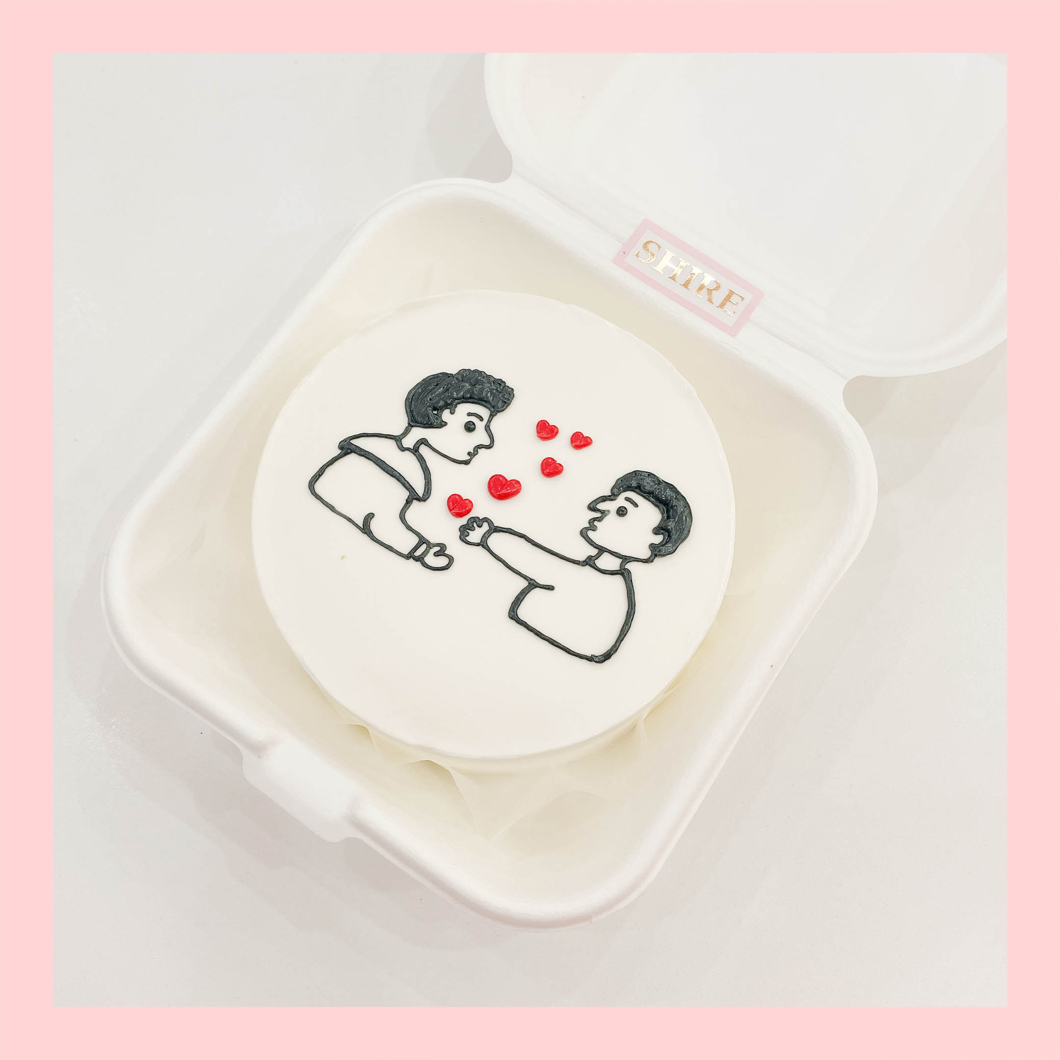 Mini Bento cặp đôi - Bánh kem bơ mini hộp bã mía