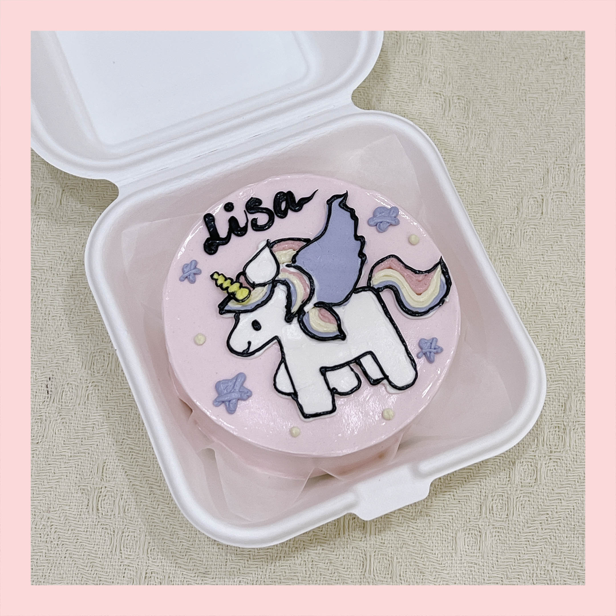 Mini Bento hình động vật dễ thương - Bánh kem bơ mini hộp bã mía