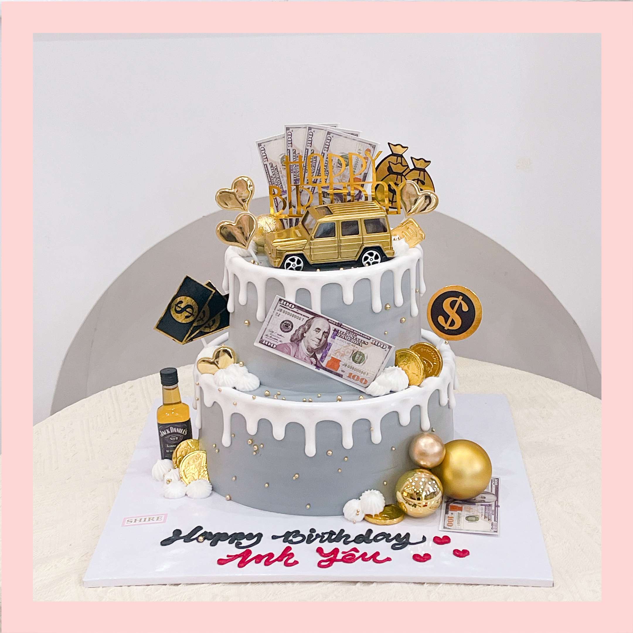 Bánh kem hai tầng cho nam/cho sếp - Bánh kem sinh nhật cho nam