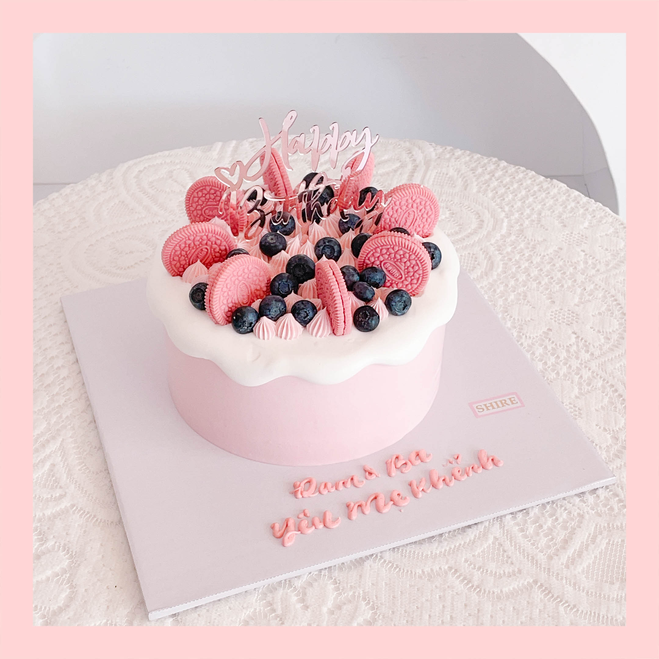 Bánh trang trí việt quất - Bánh kem sinh nhật