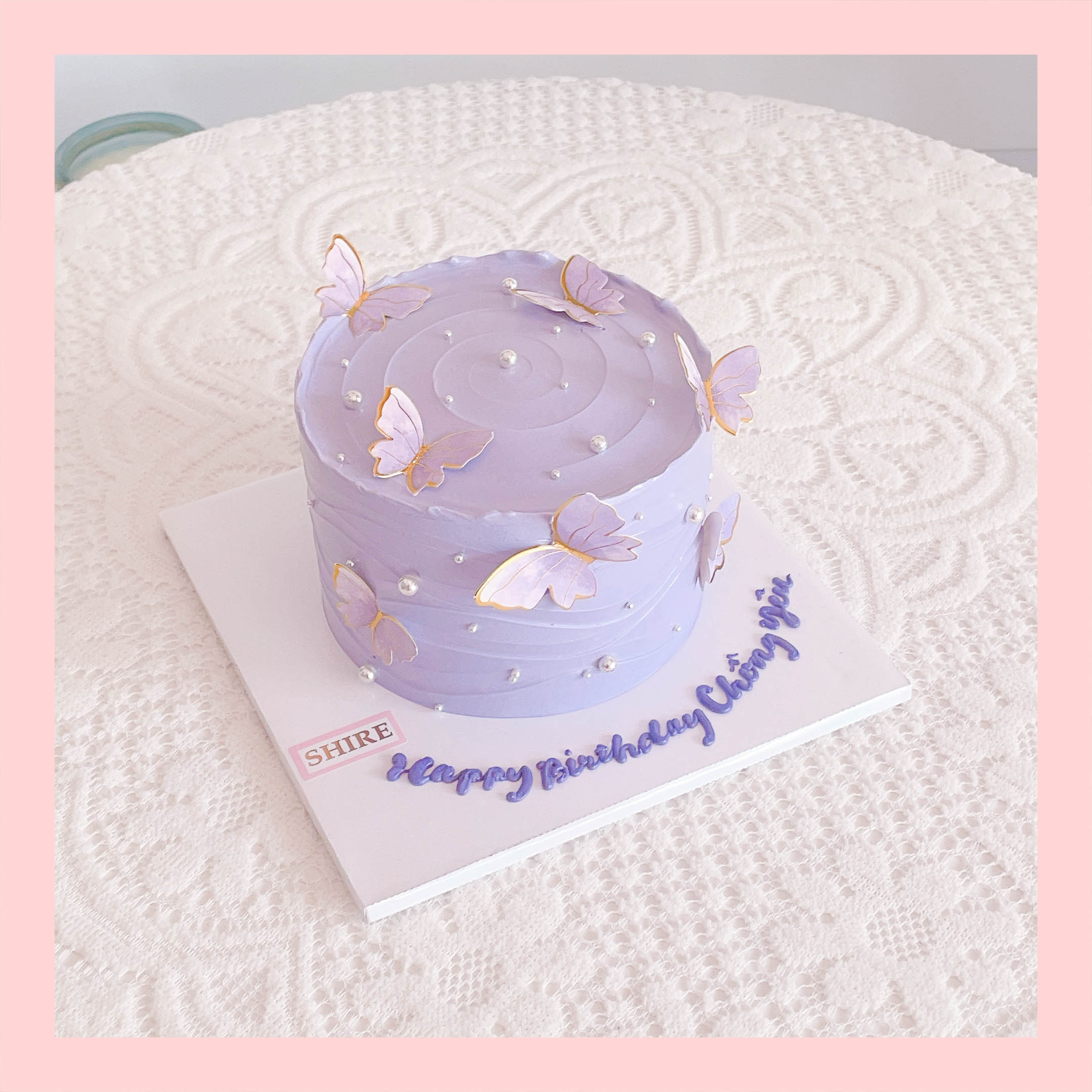 Bánh mini phụ kiện hiện đại - Bánh kem bơ mini 10-12cm