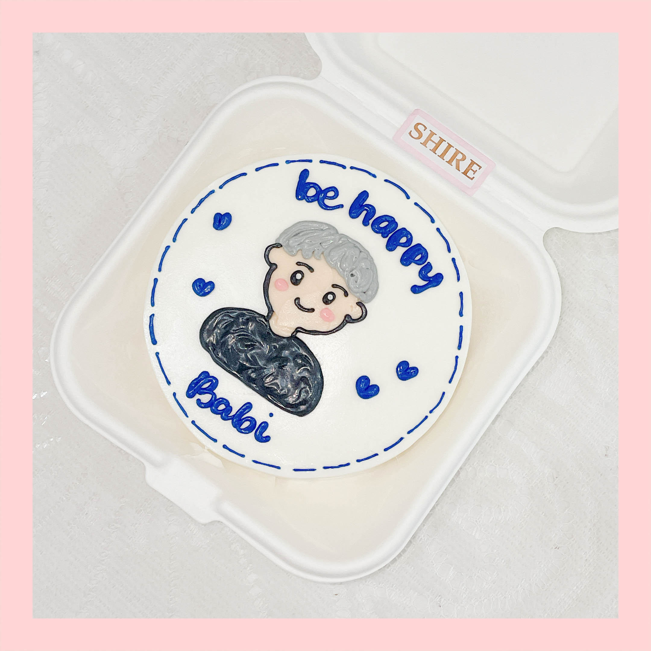 Mini Bento vẽ người - Bánh kem bơ mini hộp bã mía