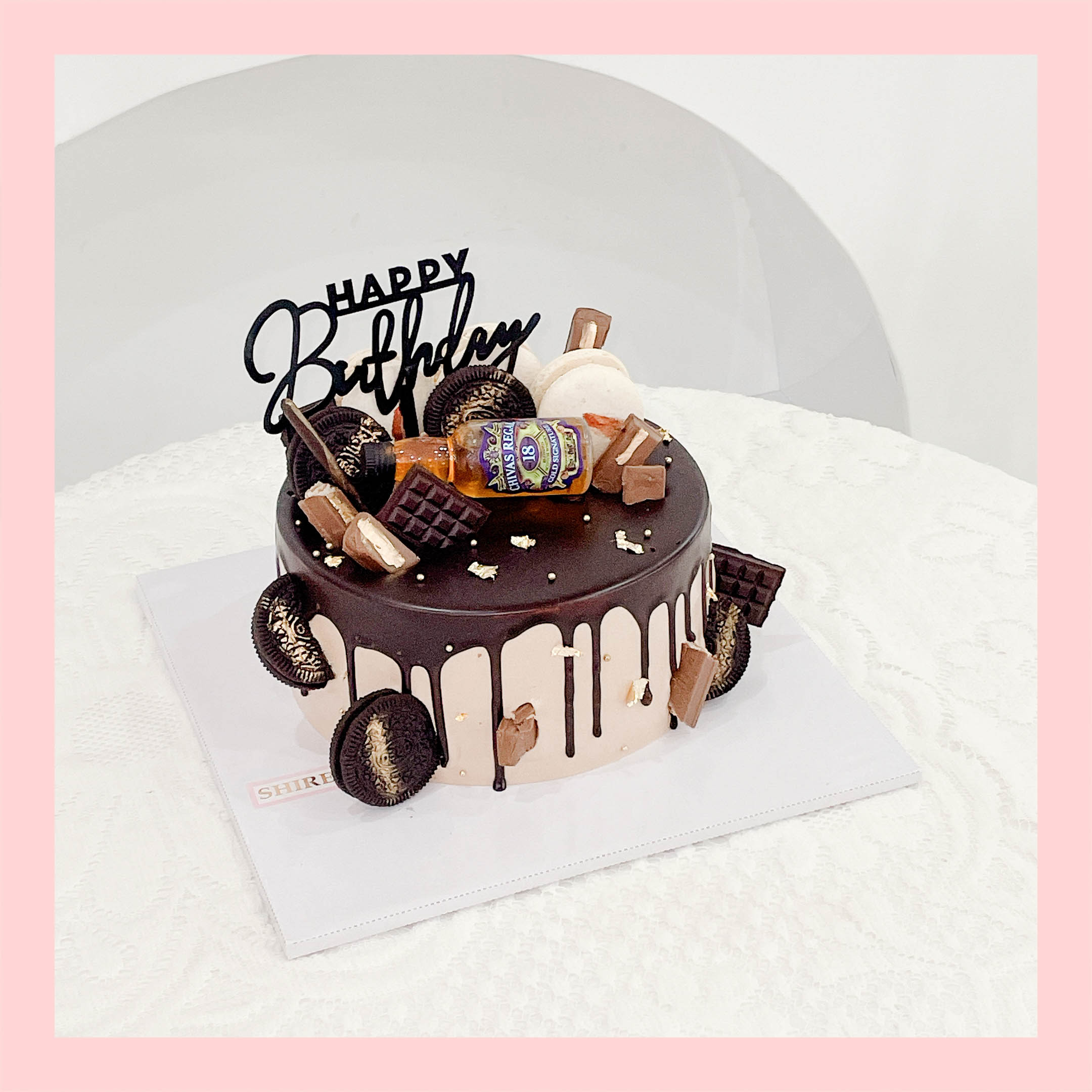 Bánh kem trang trí rượu bia - Bánh kem sinh nhật cho nam