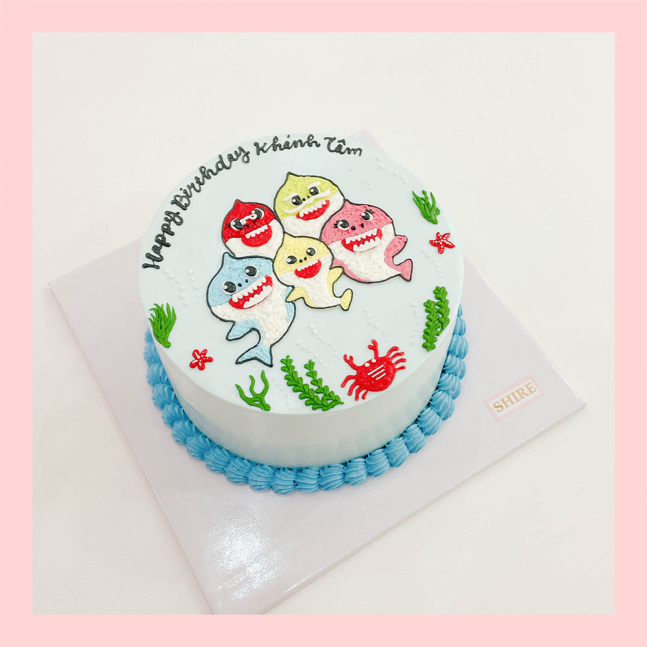 Bánh vẽ hình các con vật dễ thương - Bánh sinh nhật trẻ em