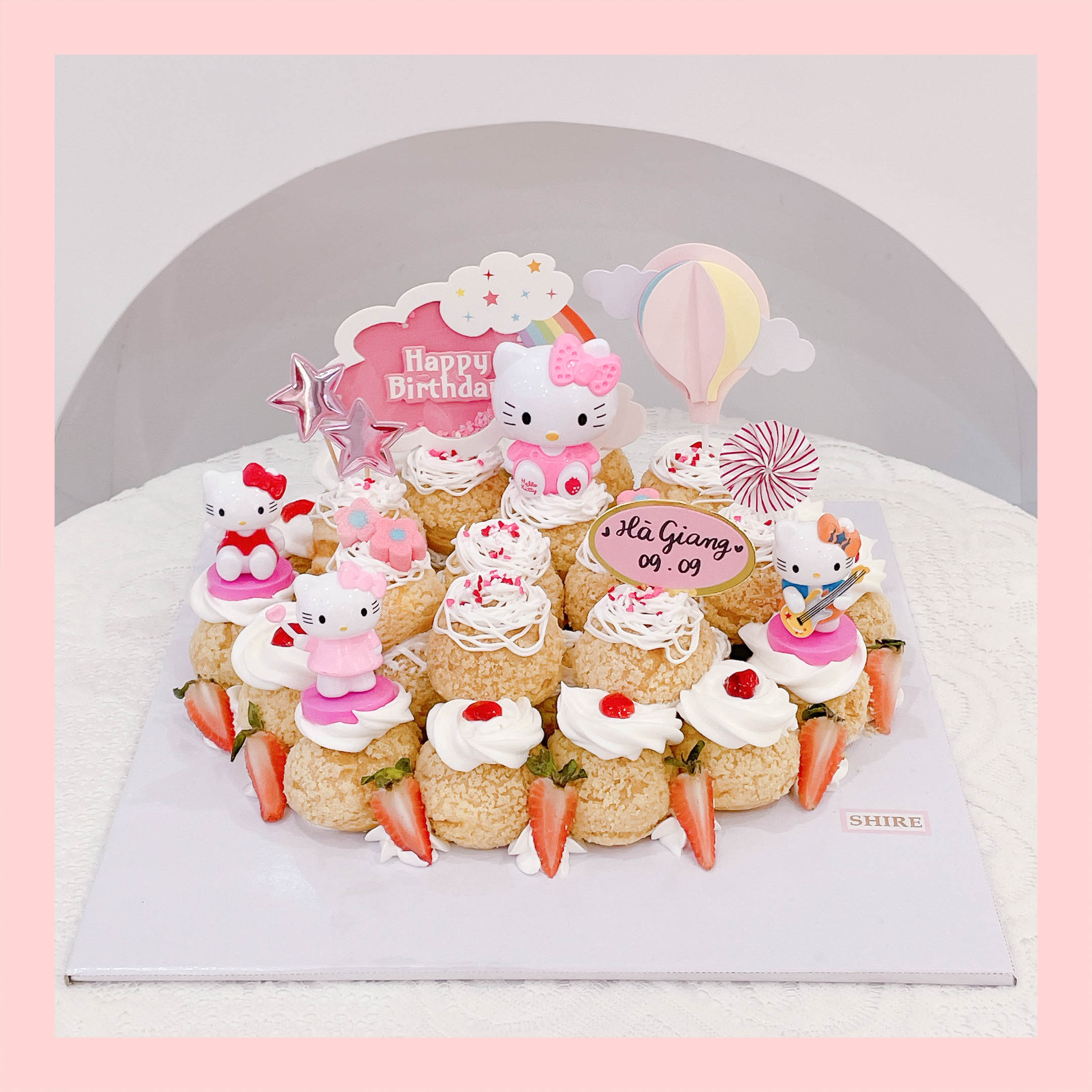 Su kem giòn sinh nhật cho bé - Choux creme trang trí phụ kiện