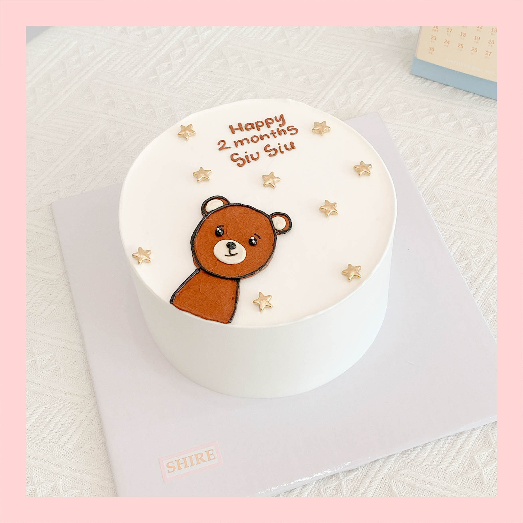 Bánh vẽ hình các con vật dễ thương - Bánh sinh nhật trẻ em