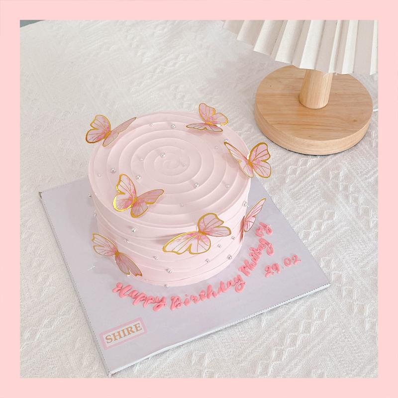 Bánh kem trang trí bướm - Bánh kem sinh nhật cho nữ