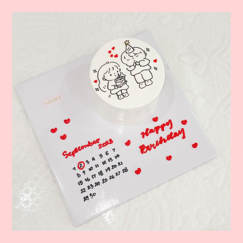 Bánh mini vẽ người - Bánh kem bơ mini 10-12cm