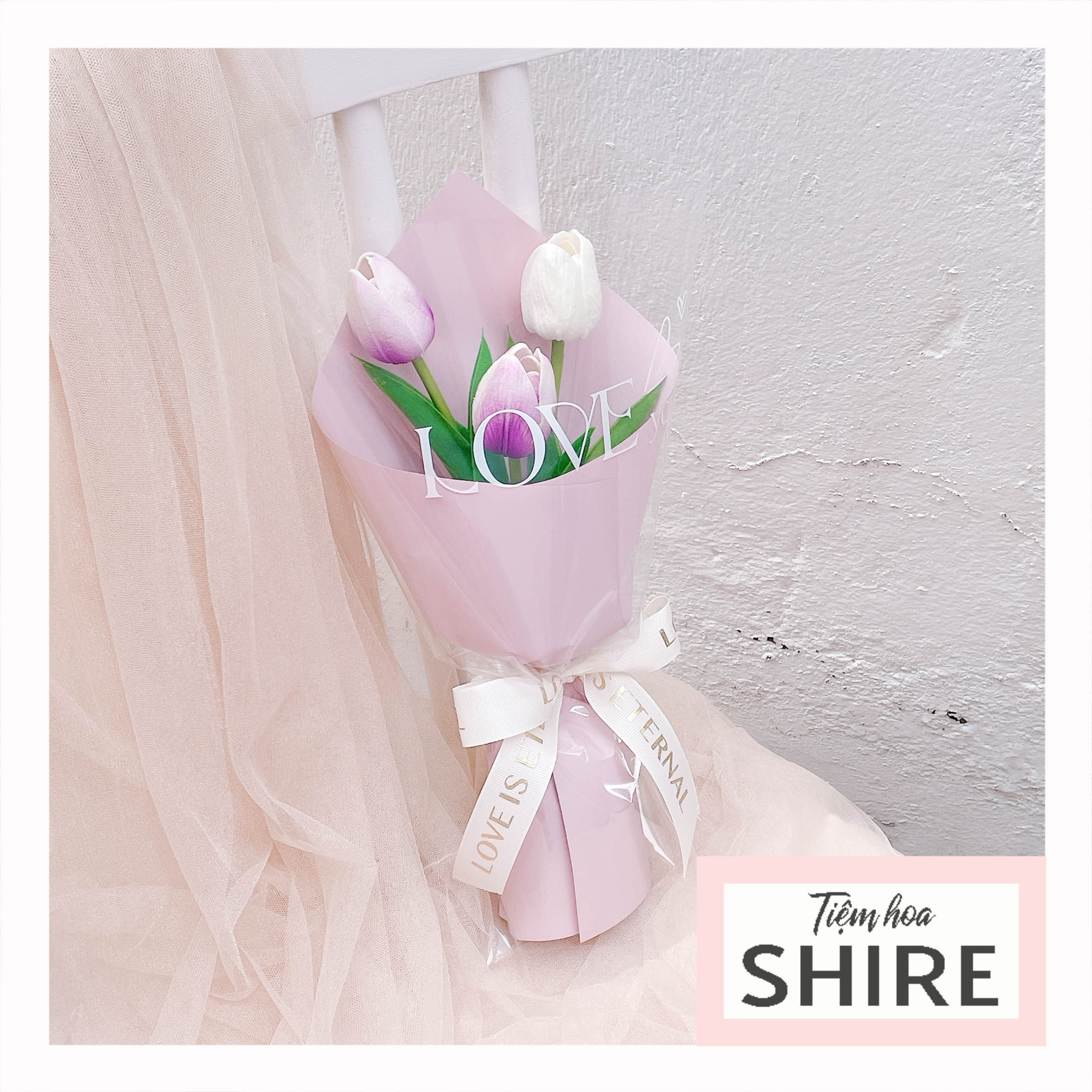 Hoa tulip PU dạng bó