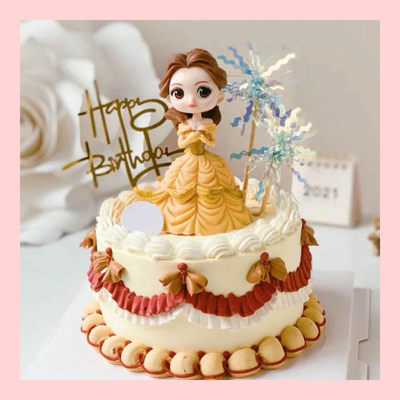 Bánh kem người đẹp & quái vật Belle - Bánh sinh nhật công chúa Disney