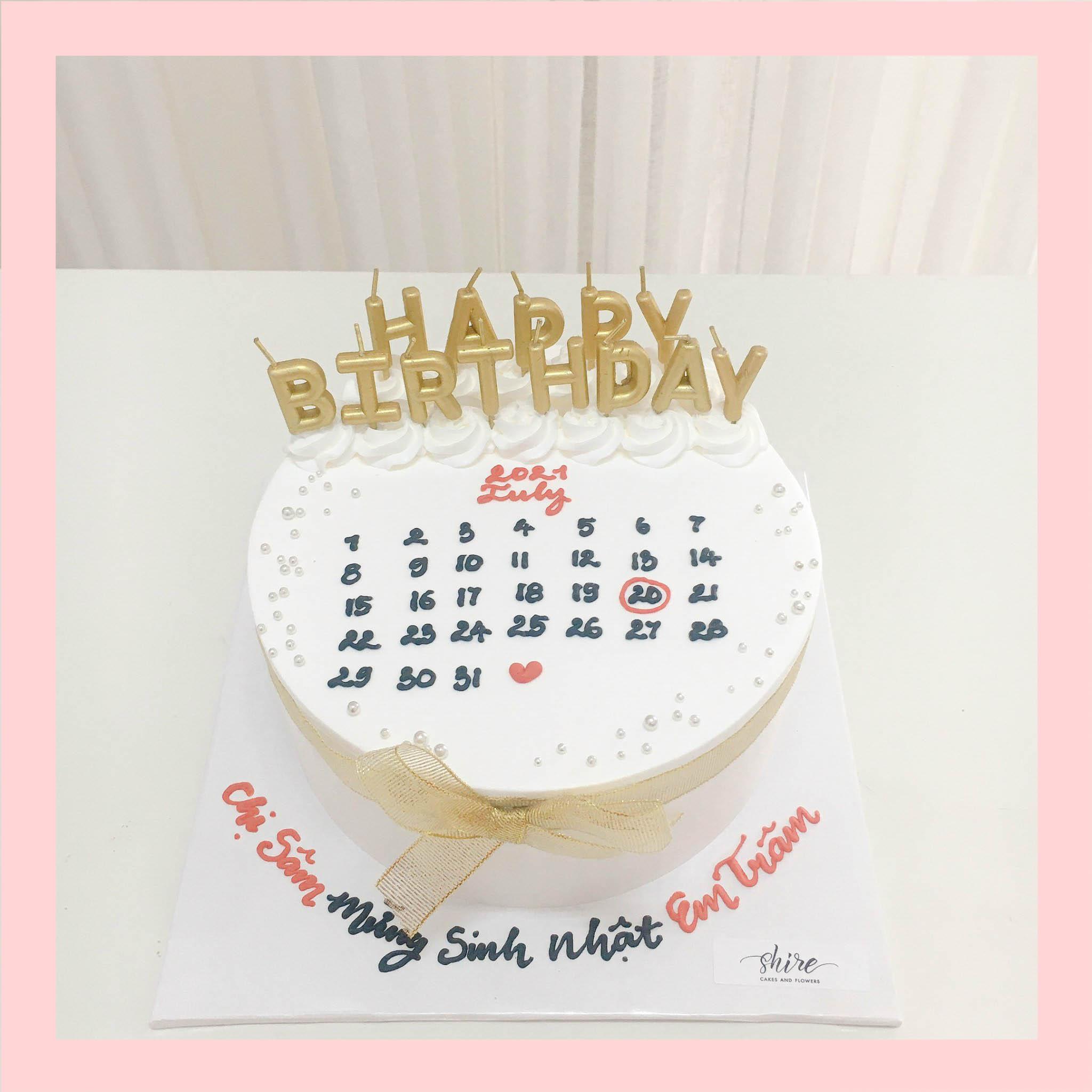 Bánh kem vẽ lịch - Bánh kem sinh nhật