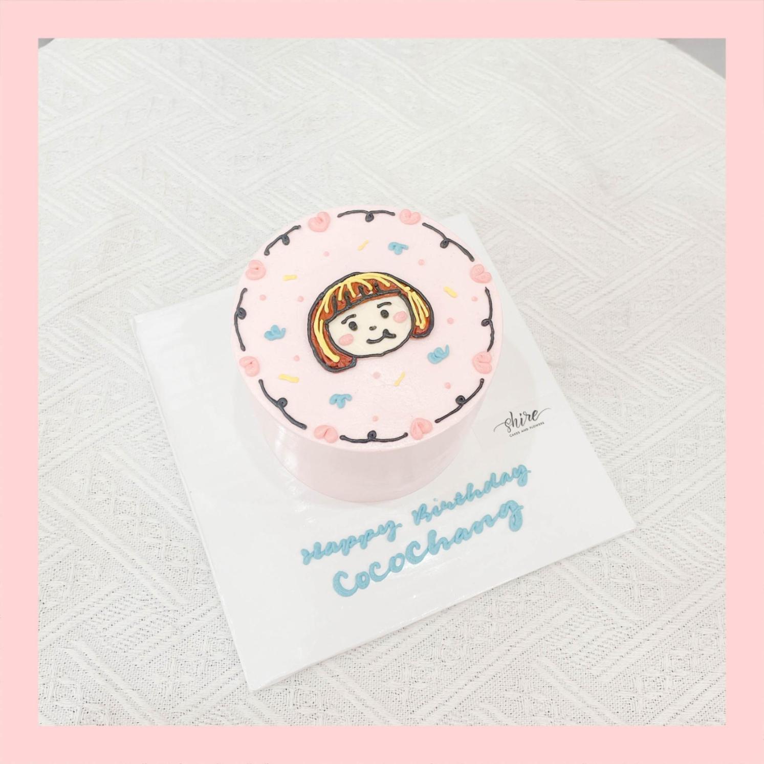 Bánh mini vẽ người - Bánh kem bơ mini 10-12cm