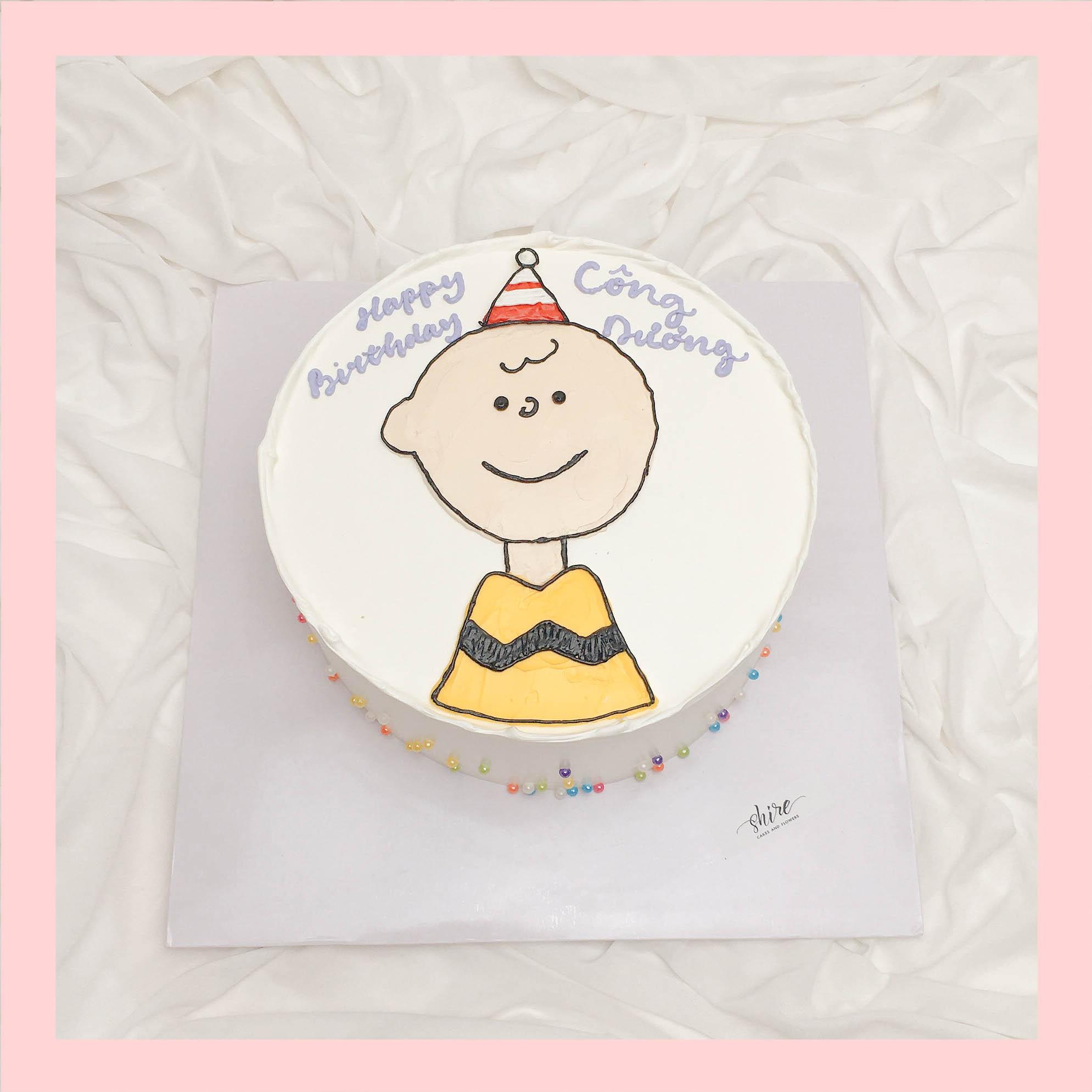 Bánh vẽ hình Totoro/ chó Snoopy/ heo Peppa/ mèo Cinnamoroll/ thỏ hồng/ BT21 dễ thương - Bánh sinh nhật trẻ em