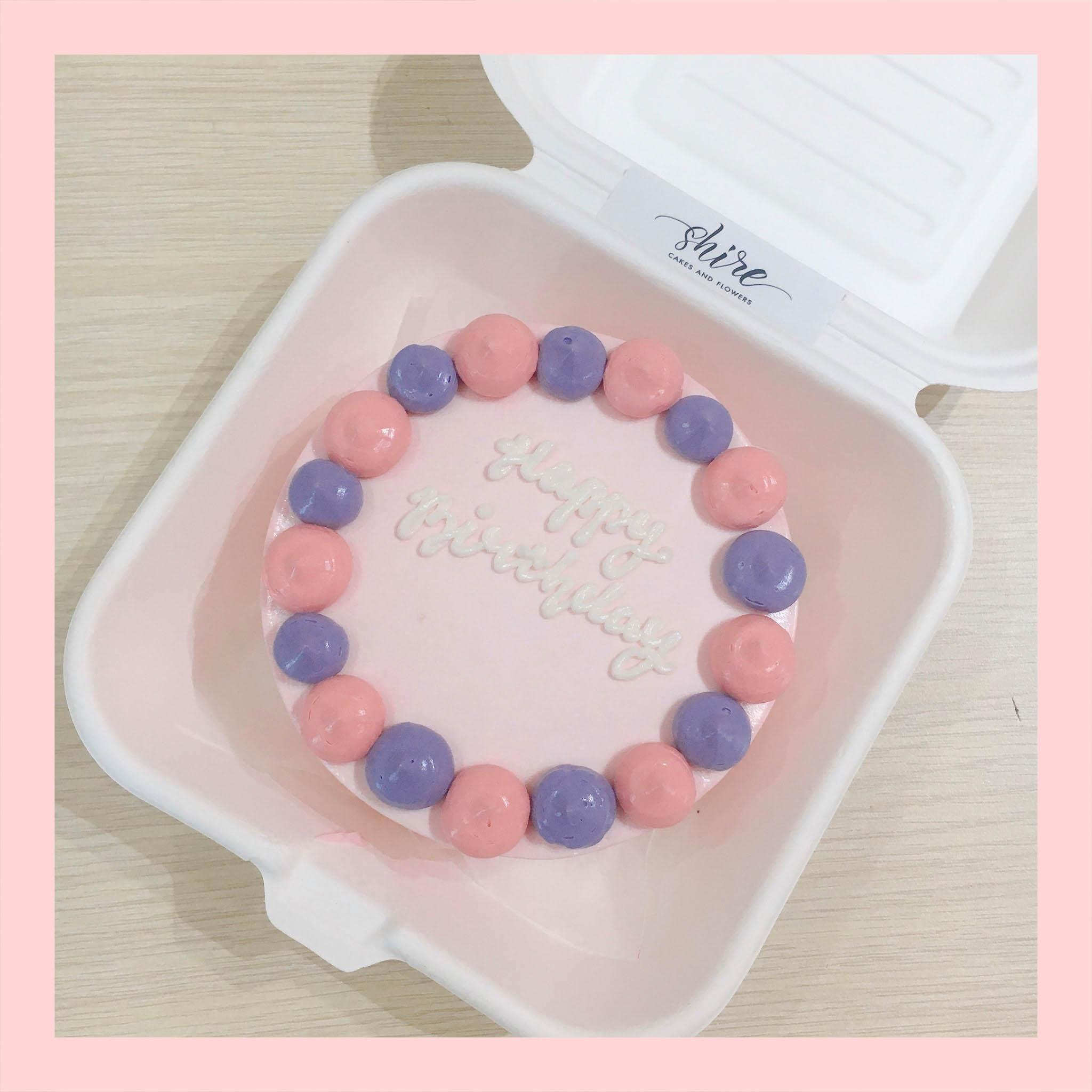 Mini Bento tone màu mix - Bánh kem bơ mini hộp bã mía