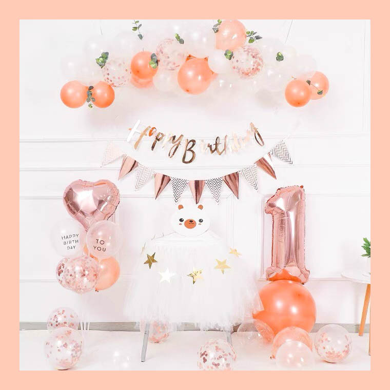 Dây Happy Birthday chữ màu nhũ kim tuyến
