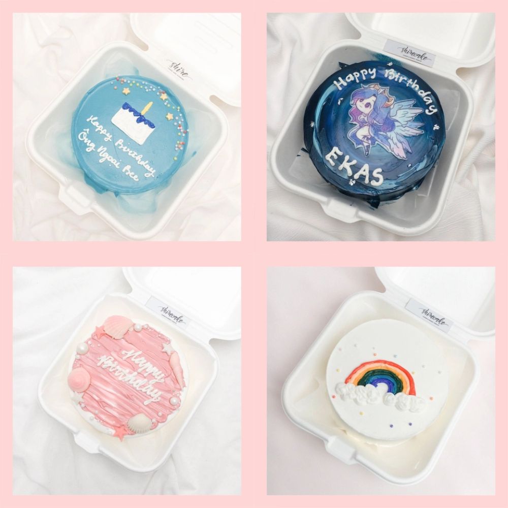 Mini Bento nhiều chủ đề - Bánh kem bơ mini hộp bã mía