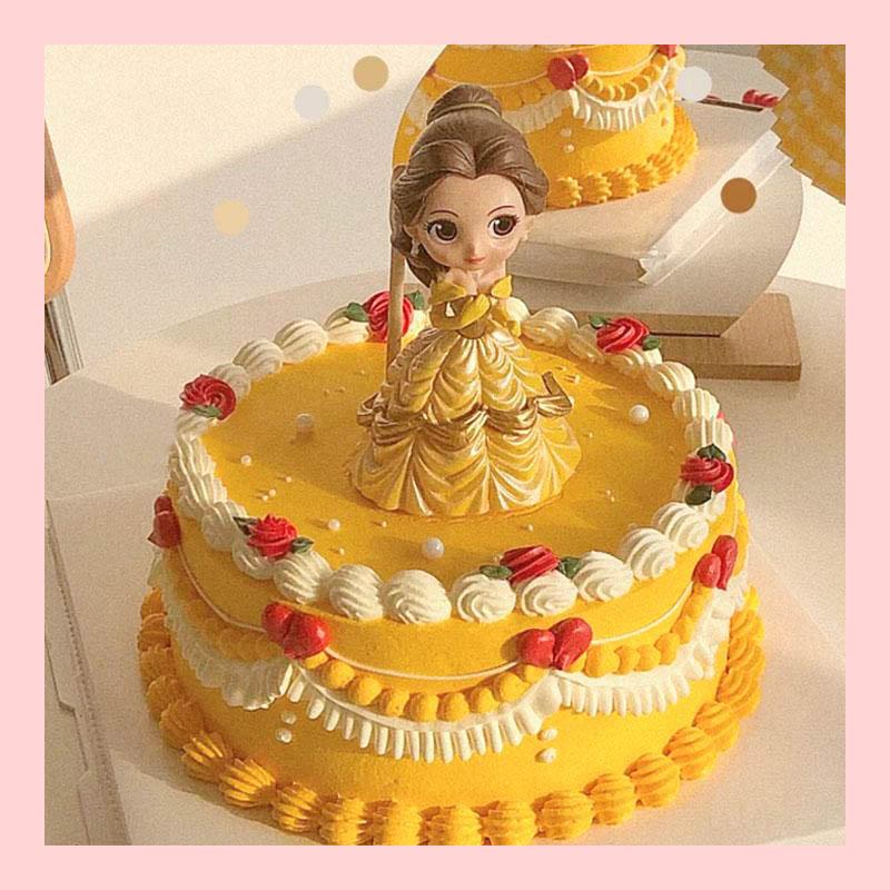 Bánh kem người đẹp & quái vật Belle - Bánh sinh nhật công chúa Disney