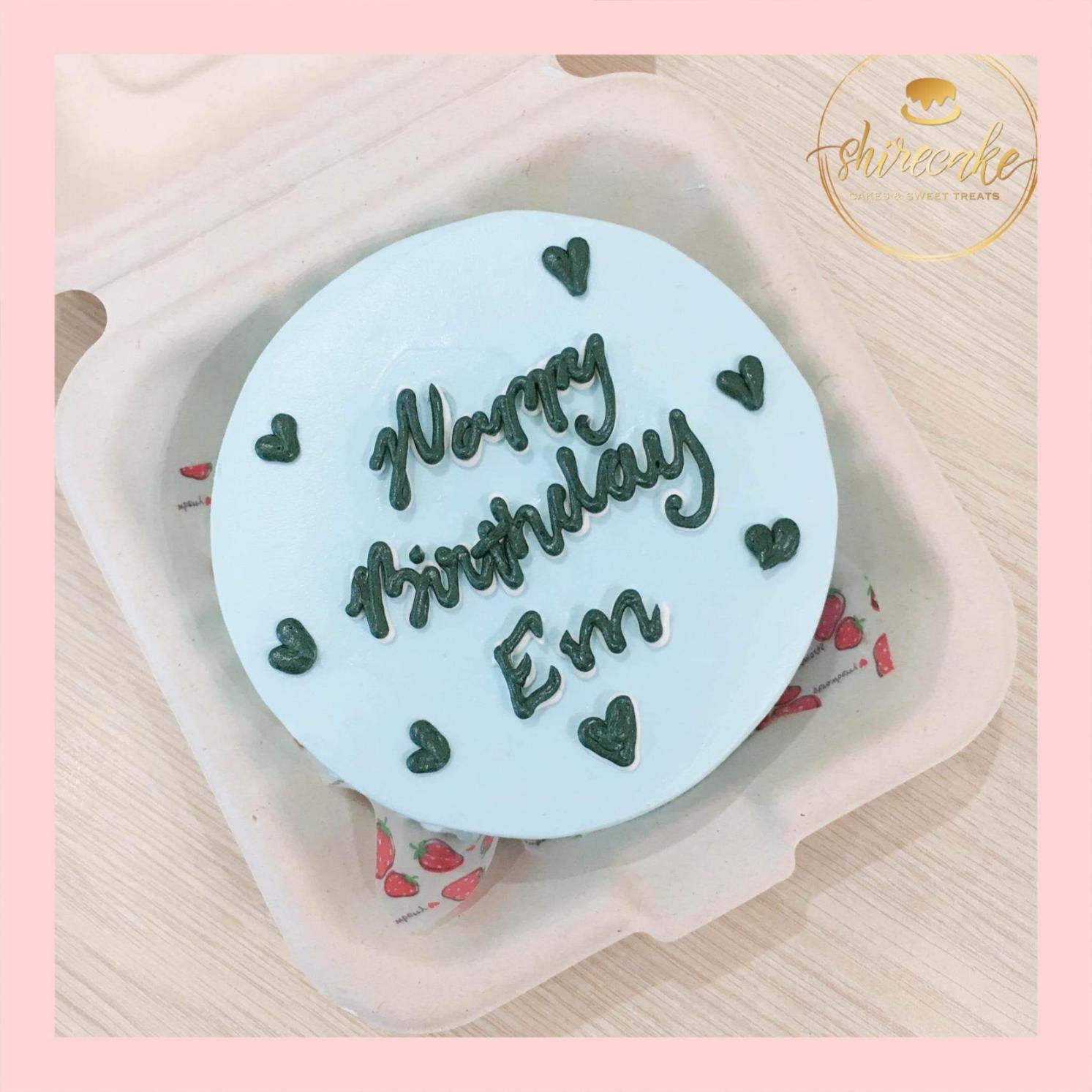 Mini Bento tone màu xanh dương - Bánh kem bơ mini hộp bã mía