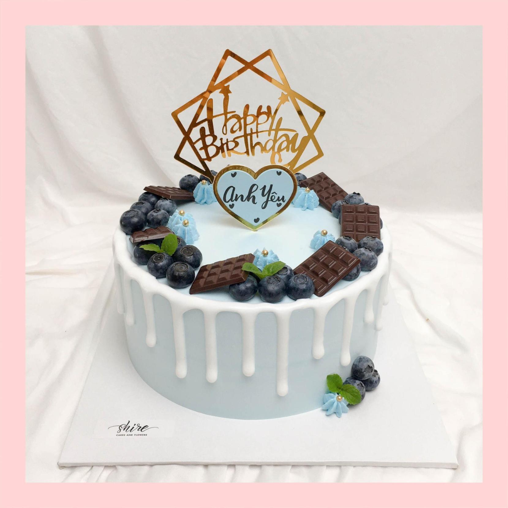 Bánh trang trí việt quất - Bánh kem sinh nhật