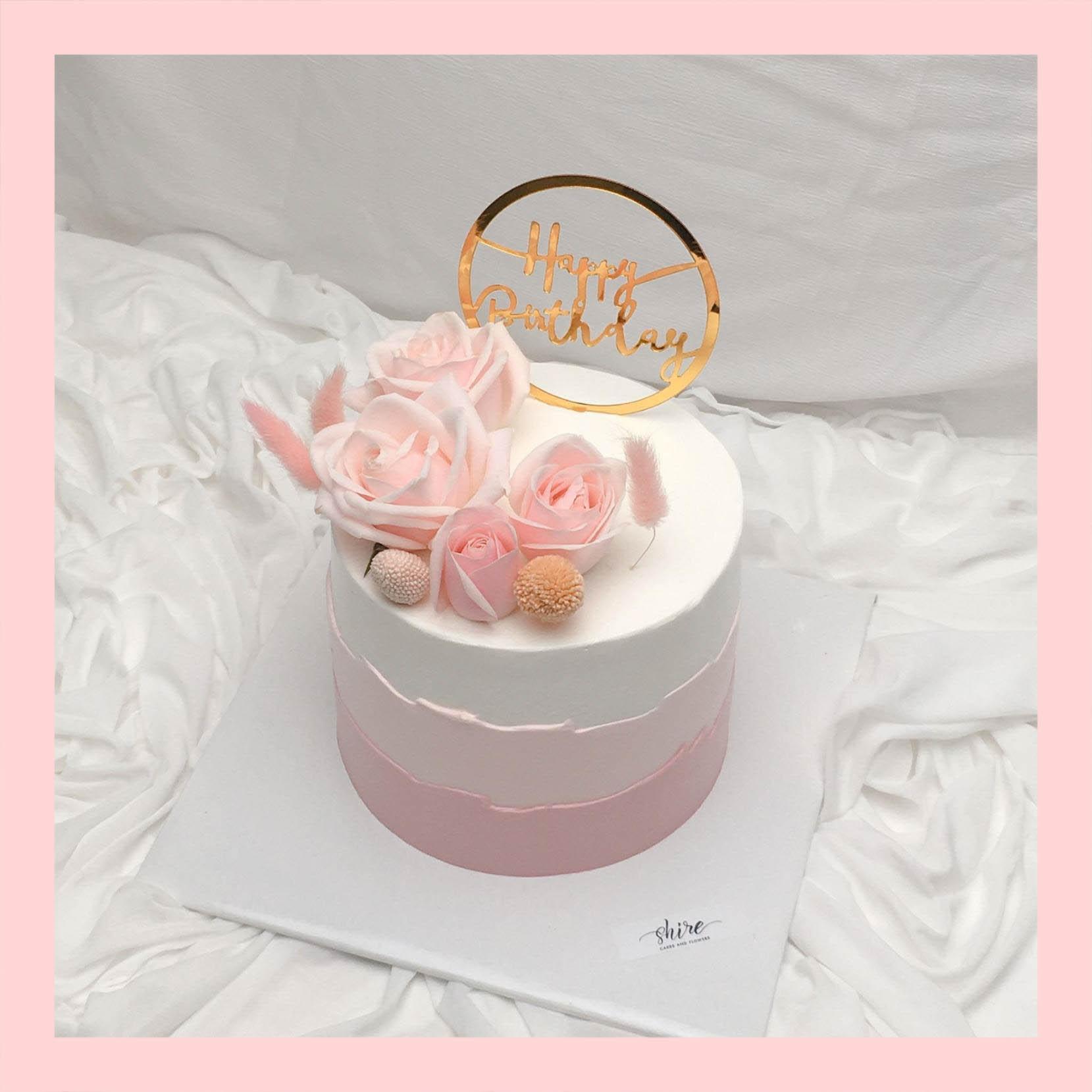 Bánh kem trang trí hoa tươi - Bánh kem sinh nhật cho nữ