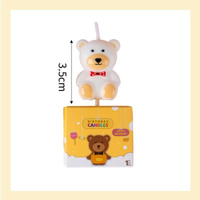 Nến sinh nhật hình gấu bông nhỏ nâu/trắng