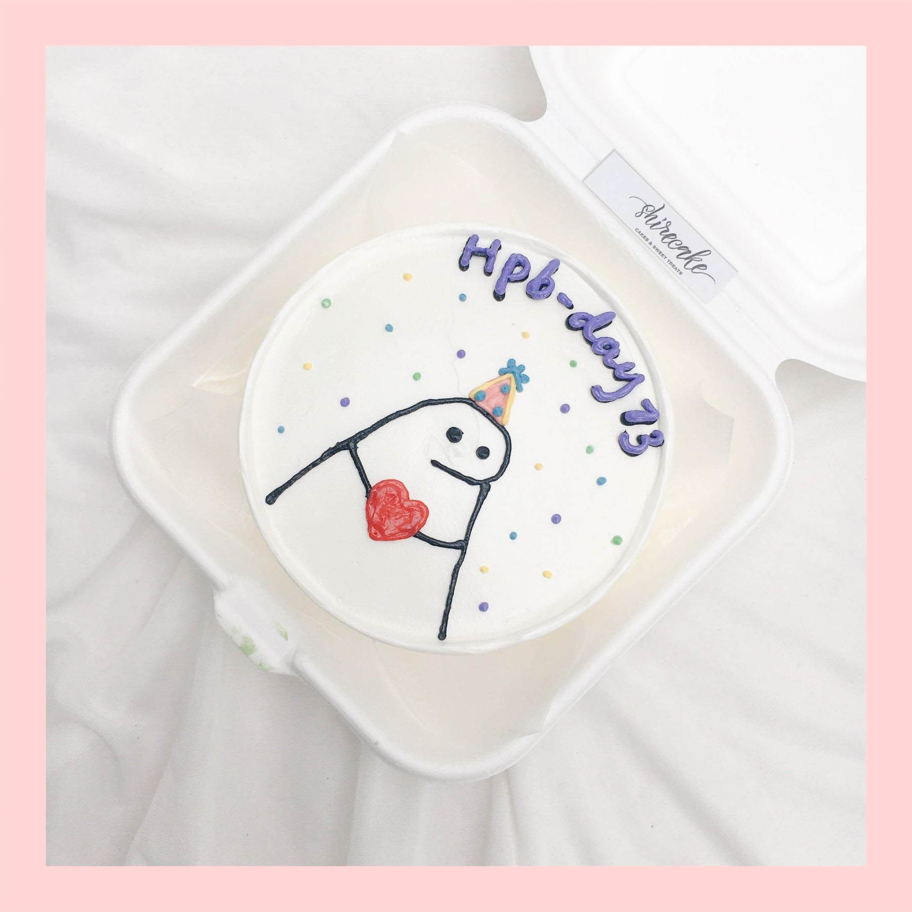 Mini Bento vẽ hình ngộ nghĩnh - Bánh kem bơ mini hộp bã mía