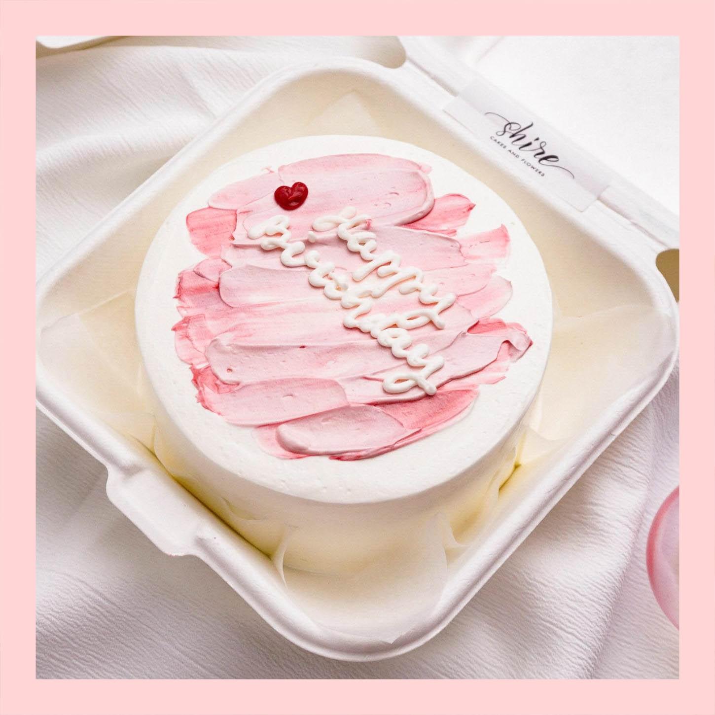 Mini Bento tone màu hồng - Bánh kem bơ mini hộp bã mía