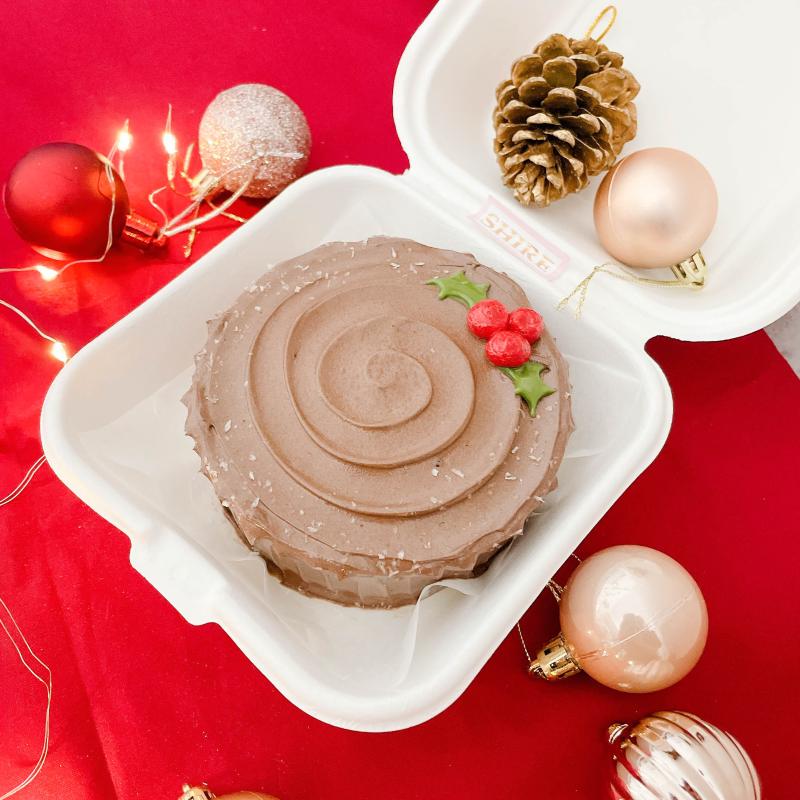 Mini Bento Giáng Sinh 2023 - Bánh kem bơ mini bento hộp bã mía