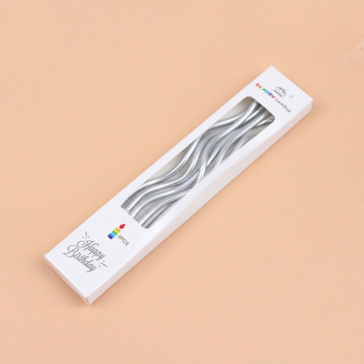 Nến sinh nhật xoắn dài gợn sóng Hàn Quốc