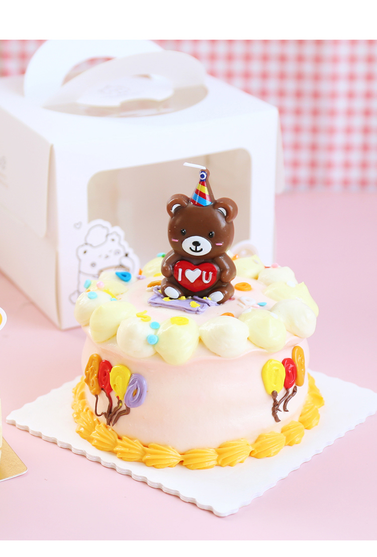 Nến sinh nhật cao cấp hình gấu lớn đội mũ