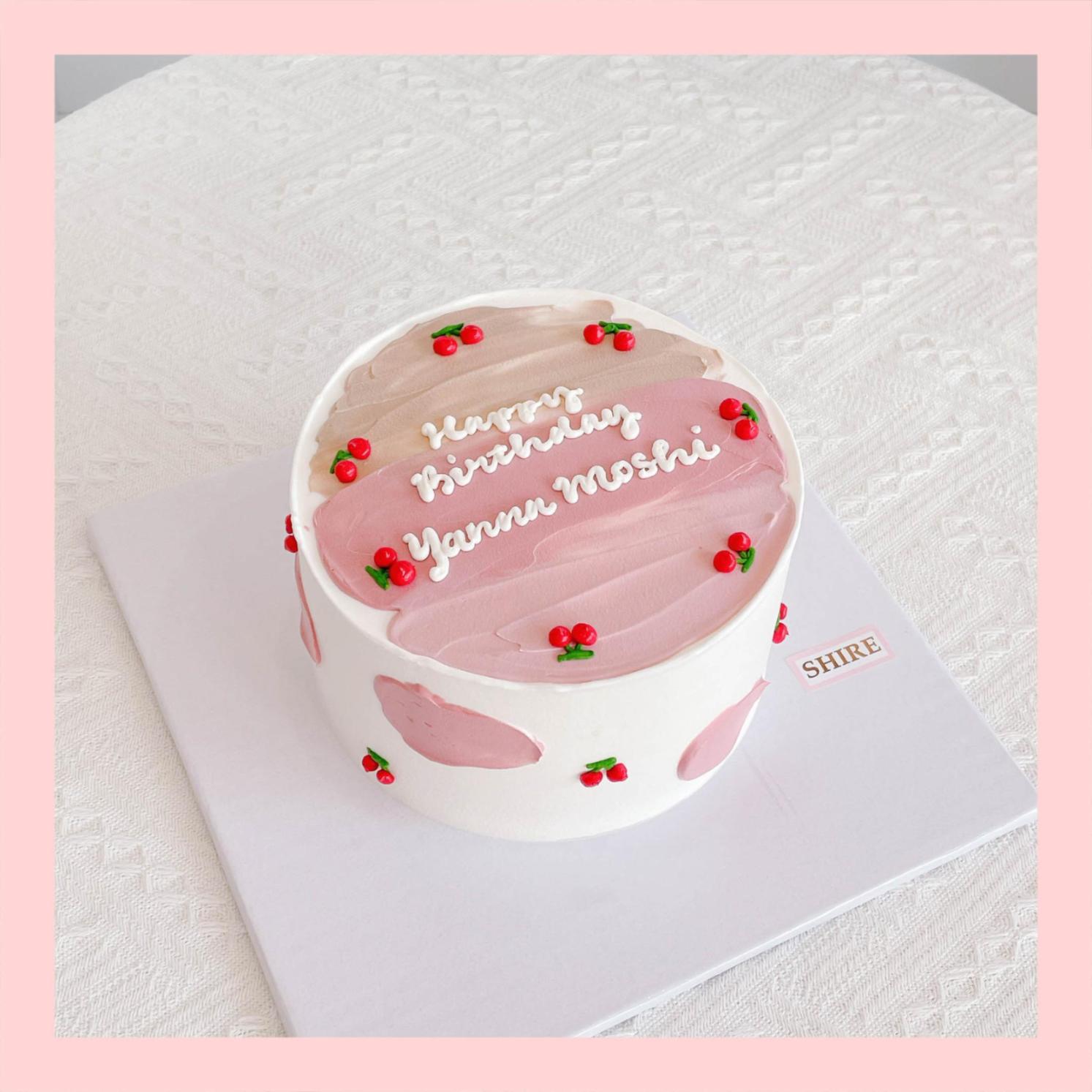 Bánh kem vẽ màu pastel style Hàn - Bánh kem sinh nhật