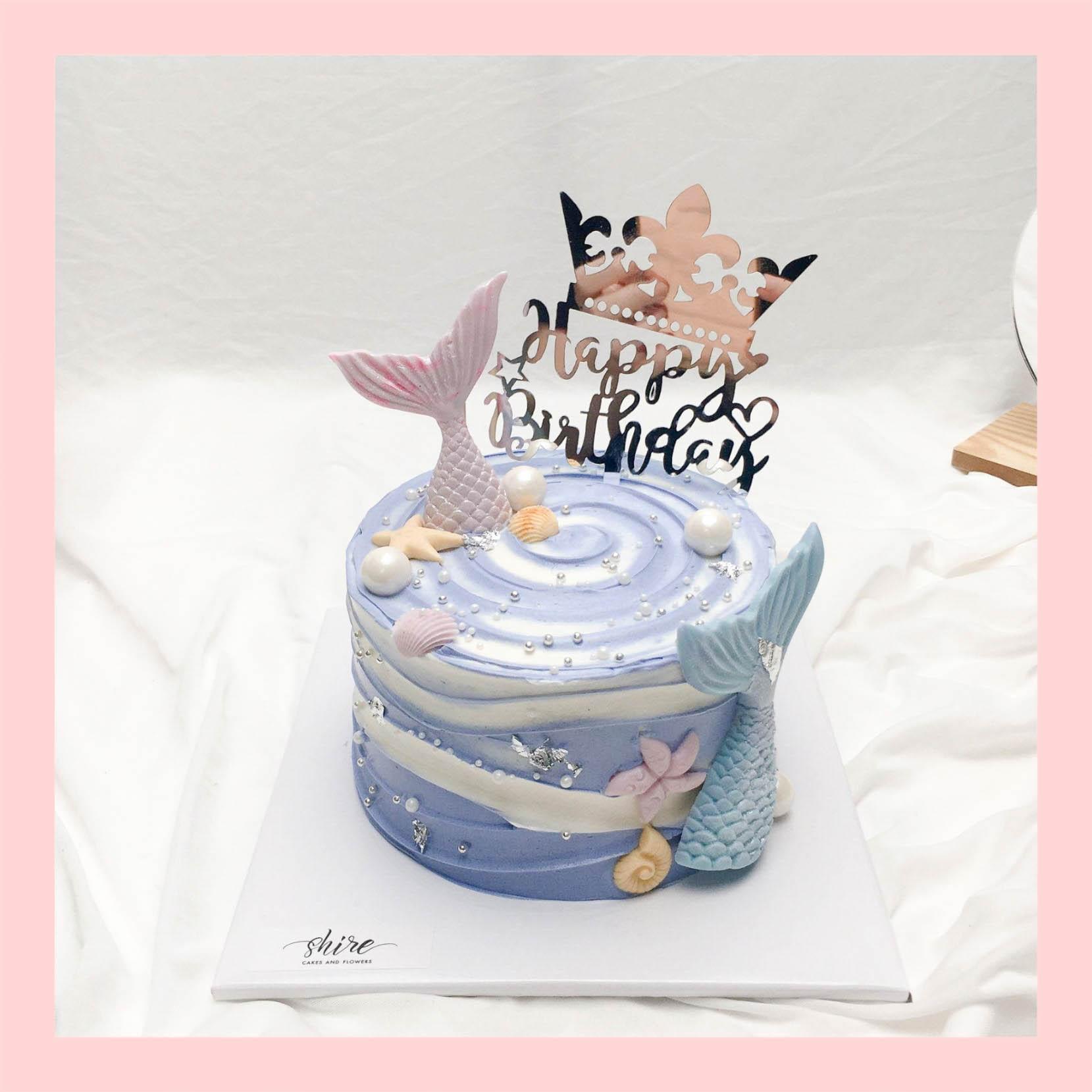 Bánh mini trang trí đồ chơi thú cute cho bé gái  - Bánh kem bơ mini 10-12cm