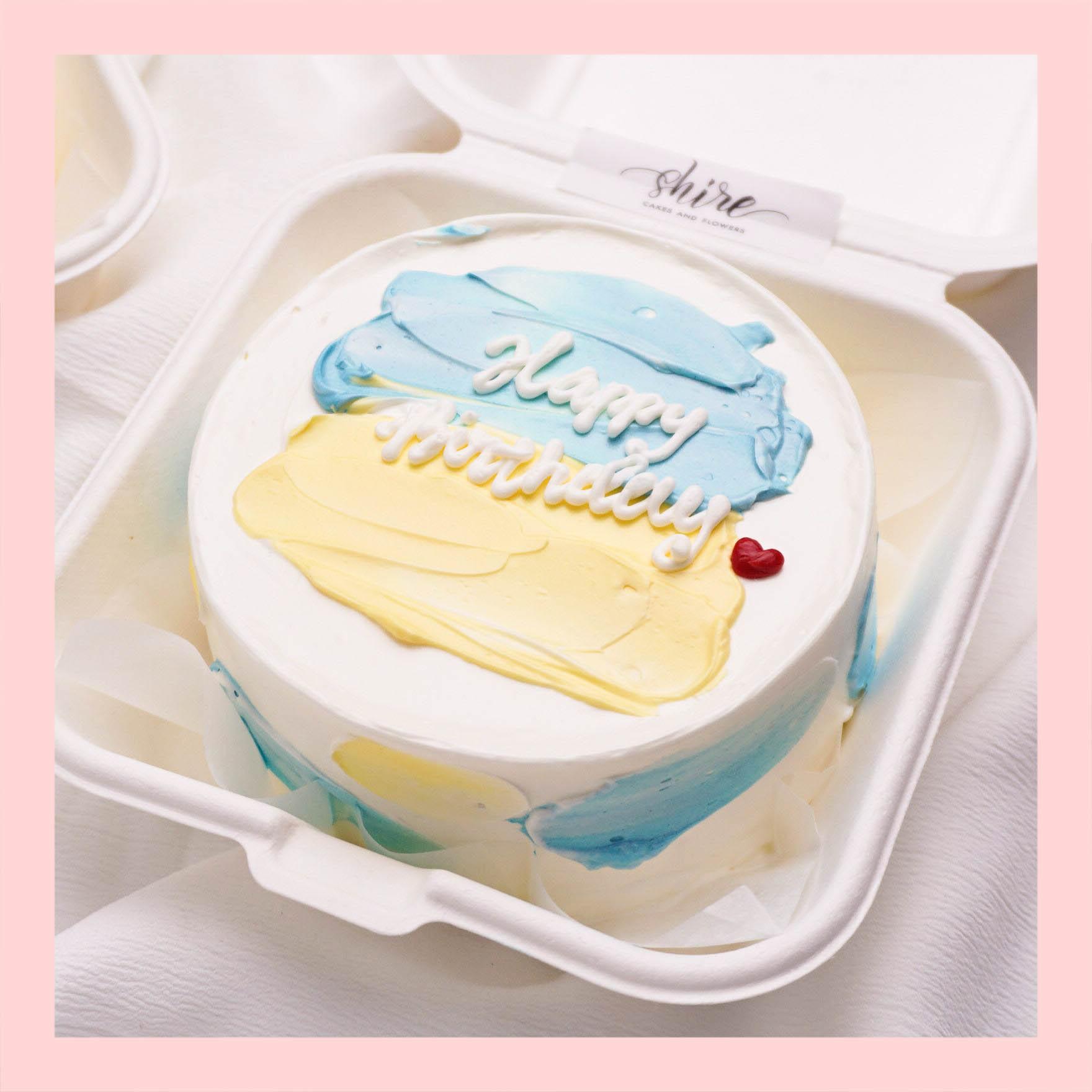 Mini Bento tone màu mix - Bánh kem bơ mini hộp bã mía