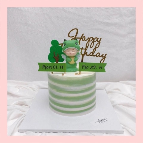 Bánh mini trang trí đồ chơi thú cute cho bé trai  - Bánh kem bơ mini 10-12cm