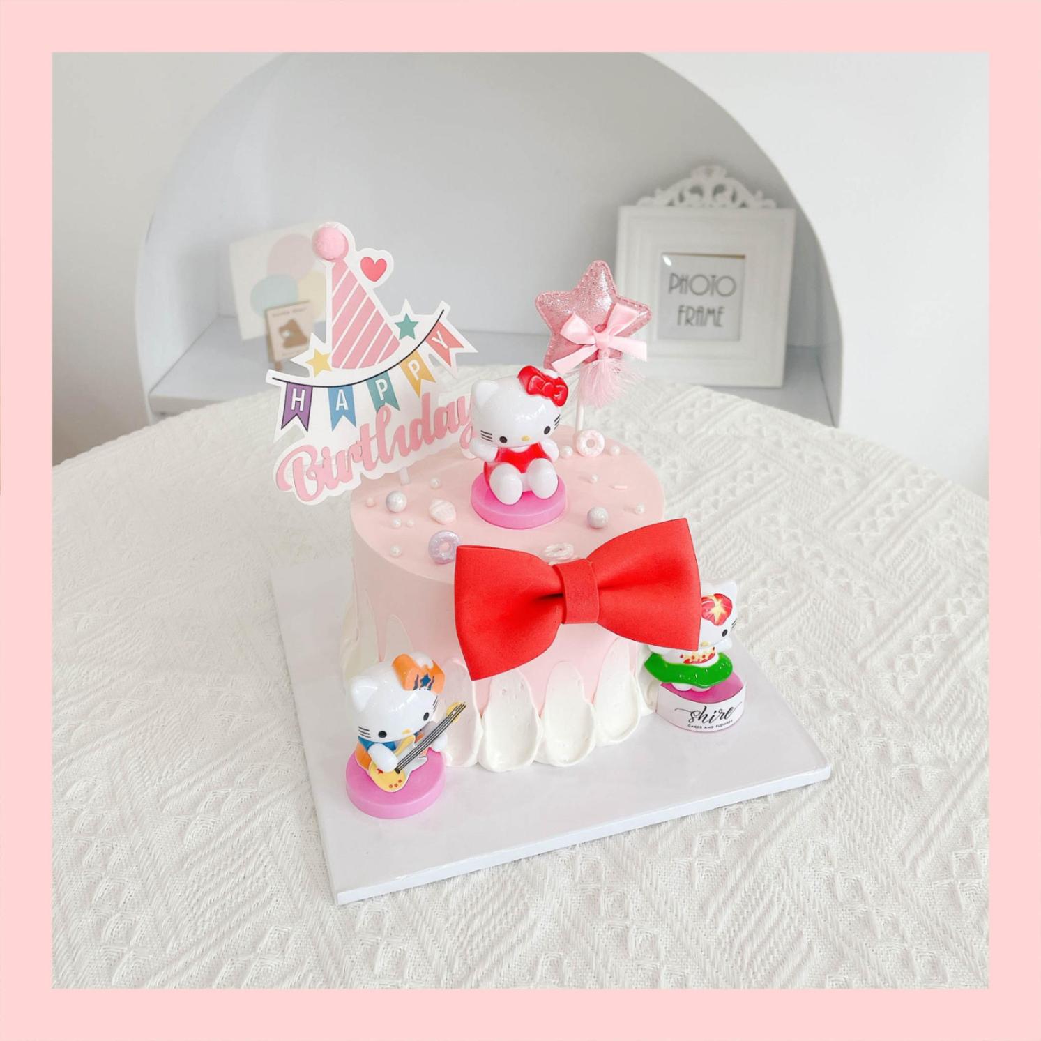 Bánh mini trang trí đồ chơi thú cute cho bé gái  - Bánh kem bơ mini 10-12cm