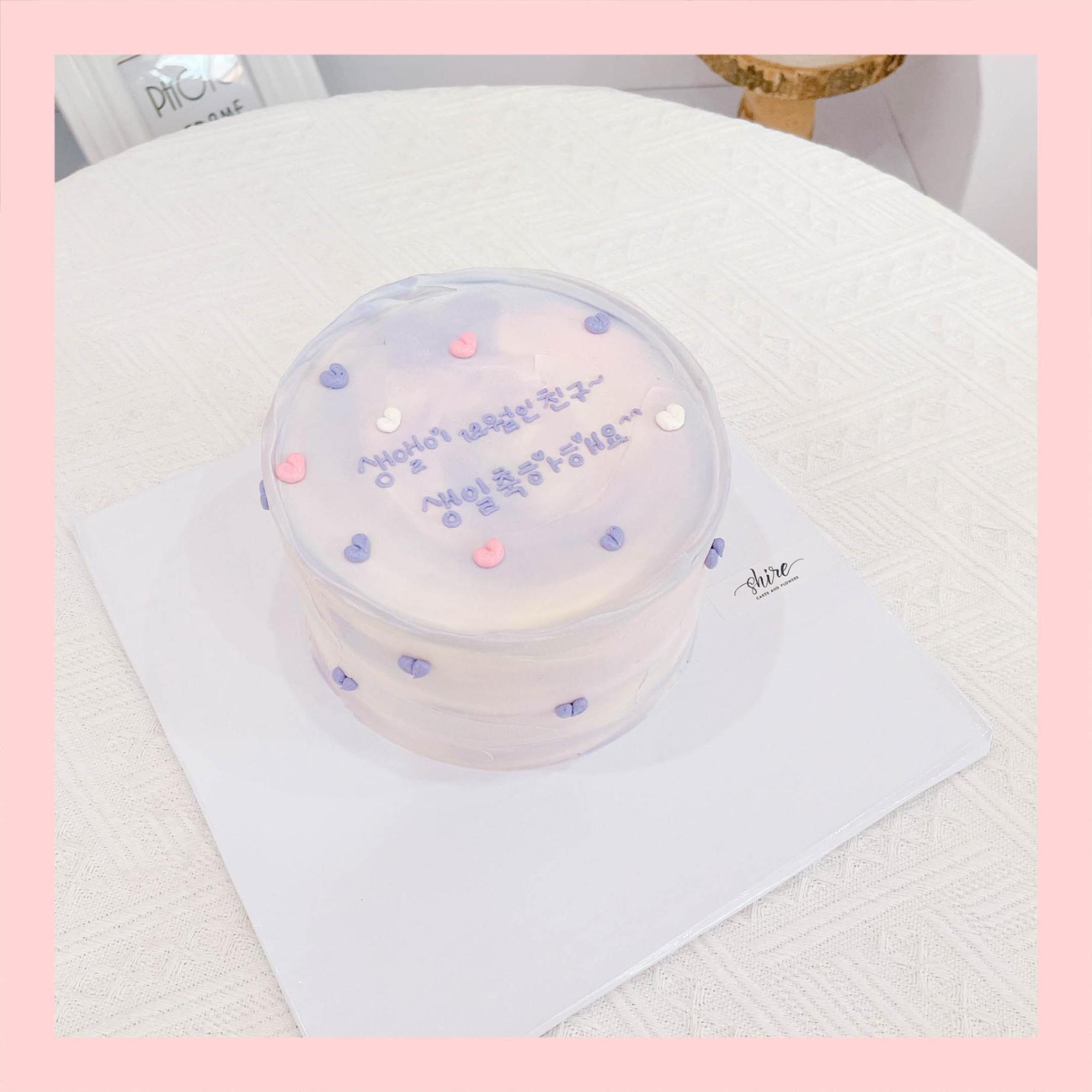 Bánh kem vẽ màu pastel style Hàn - Bánh kem sinh nhật