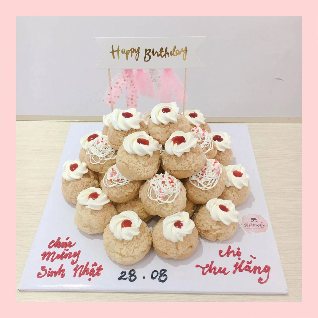 Su kem giòn sinh nhật đơn giản - Choux creme