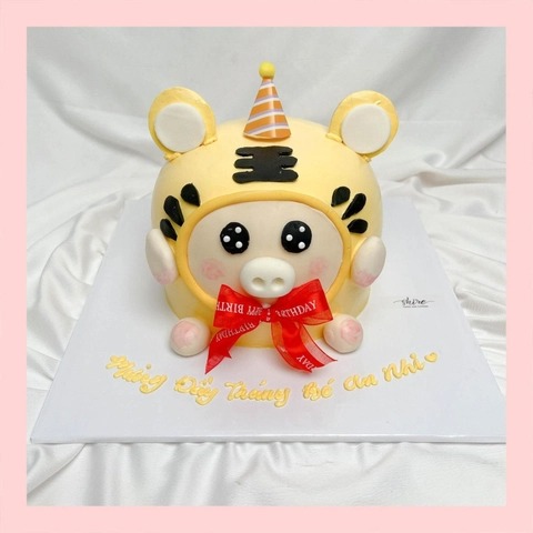 Bánh tạo hình con heo 3D - Bánh sinh nhật trẻ em